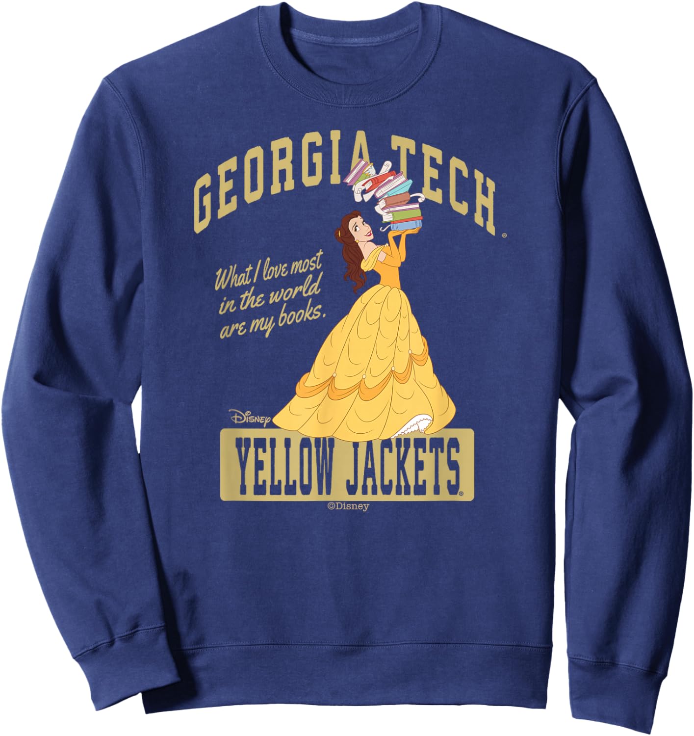Georgia Tech Yellow Jackets Princess Belle Navy Sweatshirt - Sweatshirt | Navy