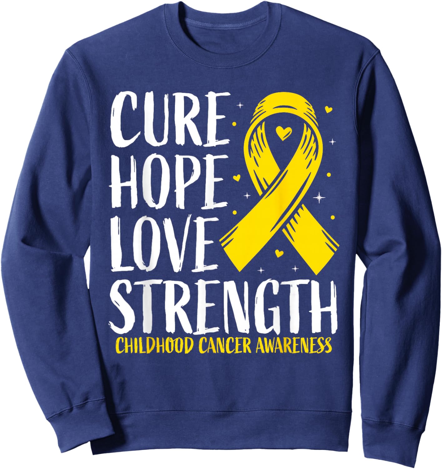 Childhood Cancer Awareness Shirt 2024 Childhood Cancer Sweatshirt - Sweatshirt | Navy