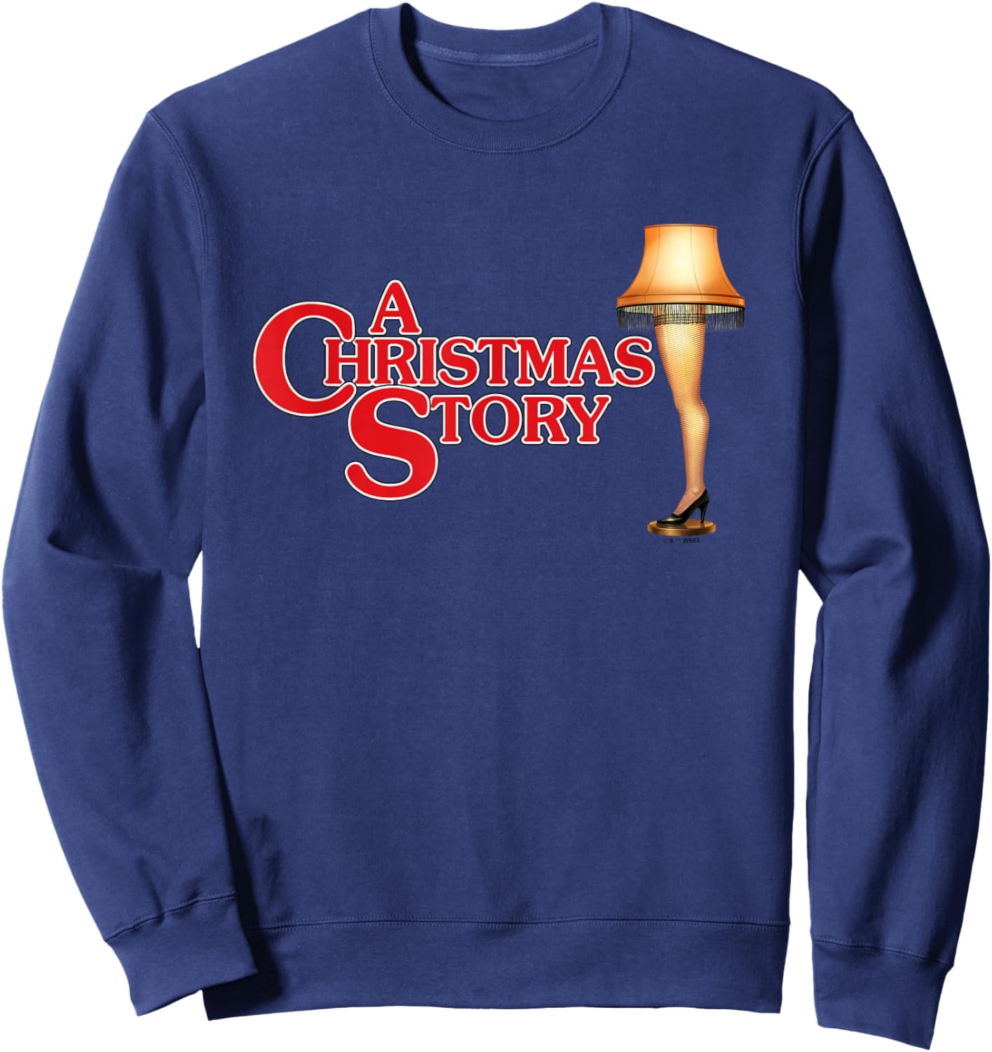 A Christmas Story Type With Leg Lamp Sweatshirt - Sweatshirt | Navy