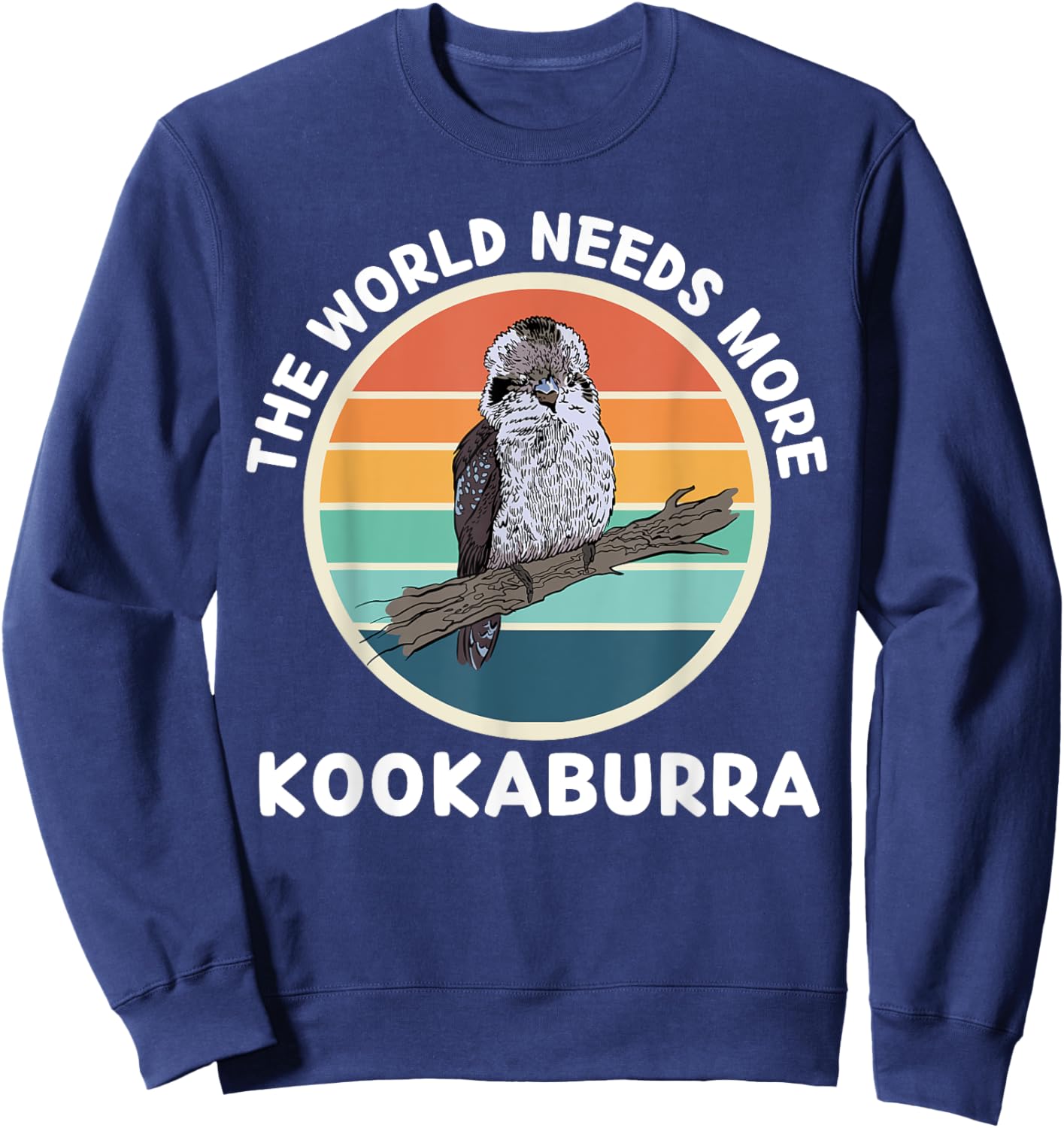 Vintage The World Needs More Kookaburra Bird Lover Sweatshirt - Sweatshirt | Navy