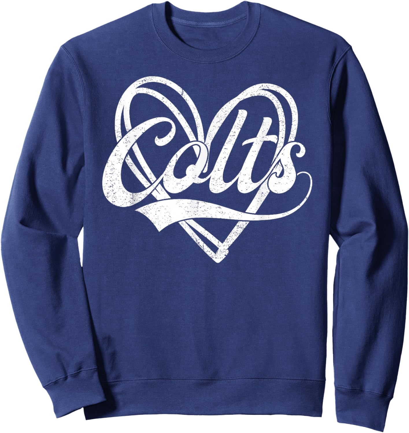 Colts Heart Name Vintage Retro Men Women Kids Girls Sweatshirt - Sweatshirt | Navy