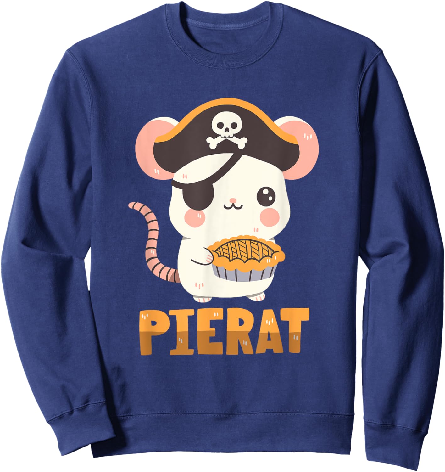 Pirate Rat With A Pie Sweatshirt - Sweatshirt | Navy