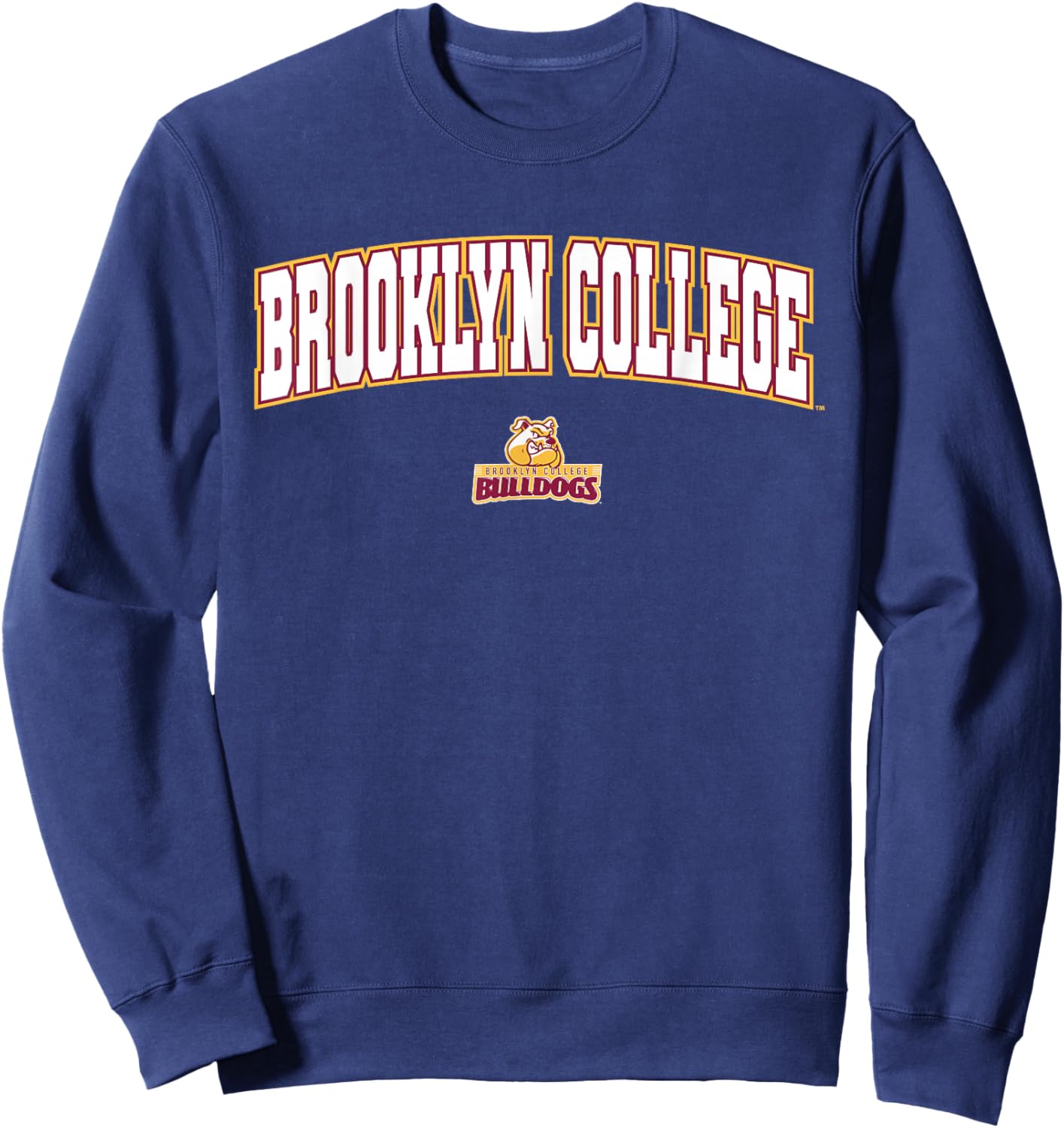 Brooklyn College Bulldogs Arch Logo Sweatshirt - Sweatshirt | Navy