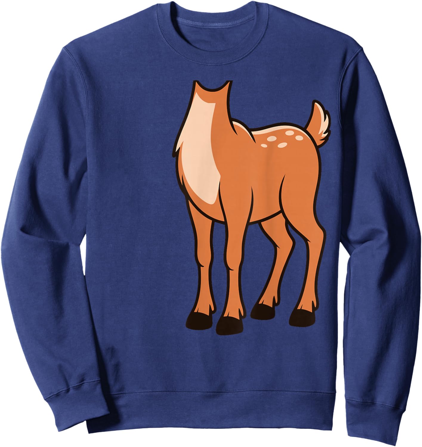 Reindeer Shirt Adult Children Men Women Brown Deer Costume Sweatshirt - Sweatshirt | Navy