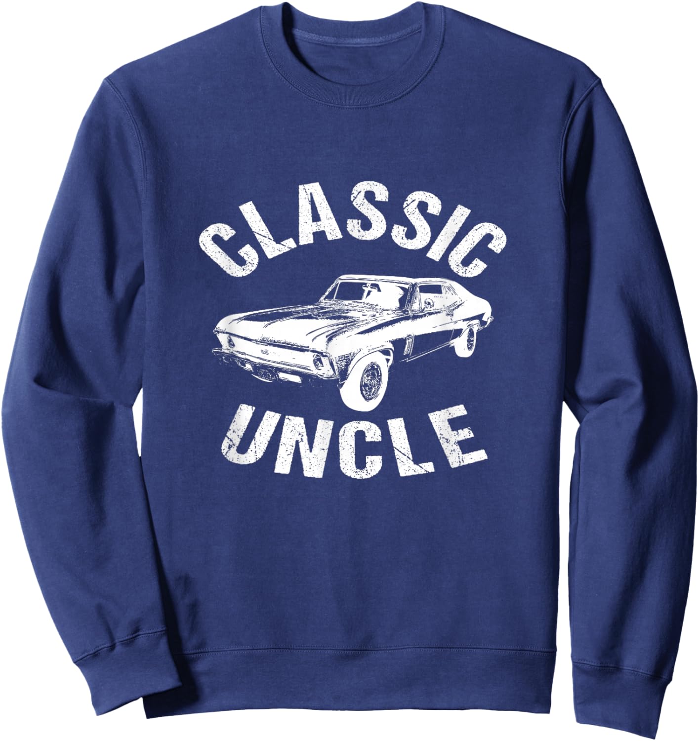 Classic Uncle Vintage Car Sweatshirt - Sweatshirt | Navy