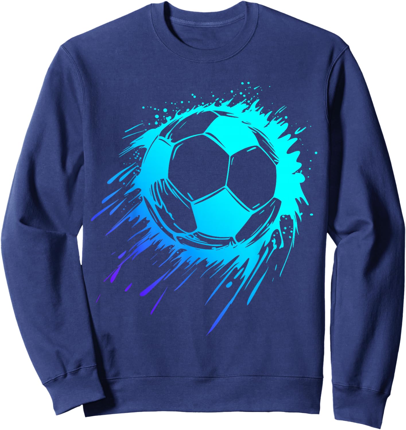 Blue Soccer Ball Soccer Player Soccer Boys Soccer Sweatshirt - Sweatshirt | Navy