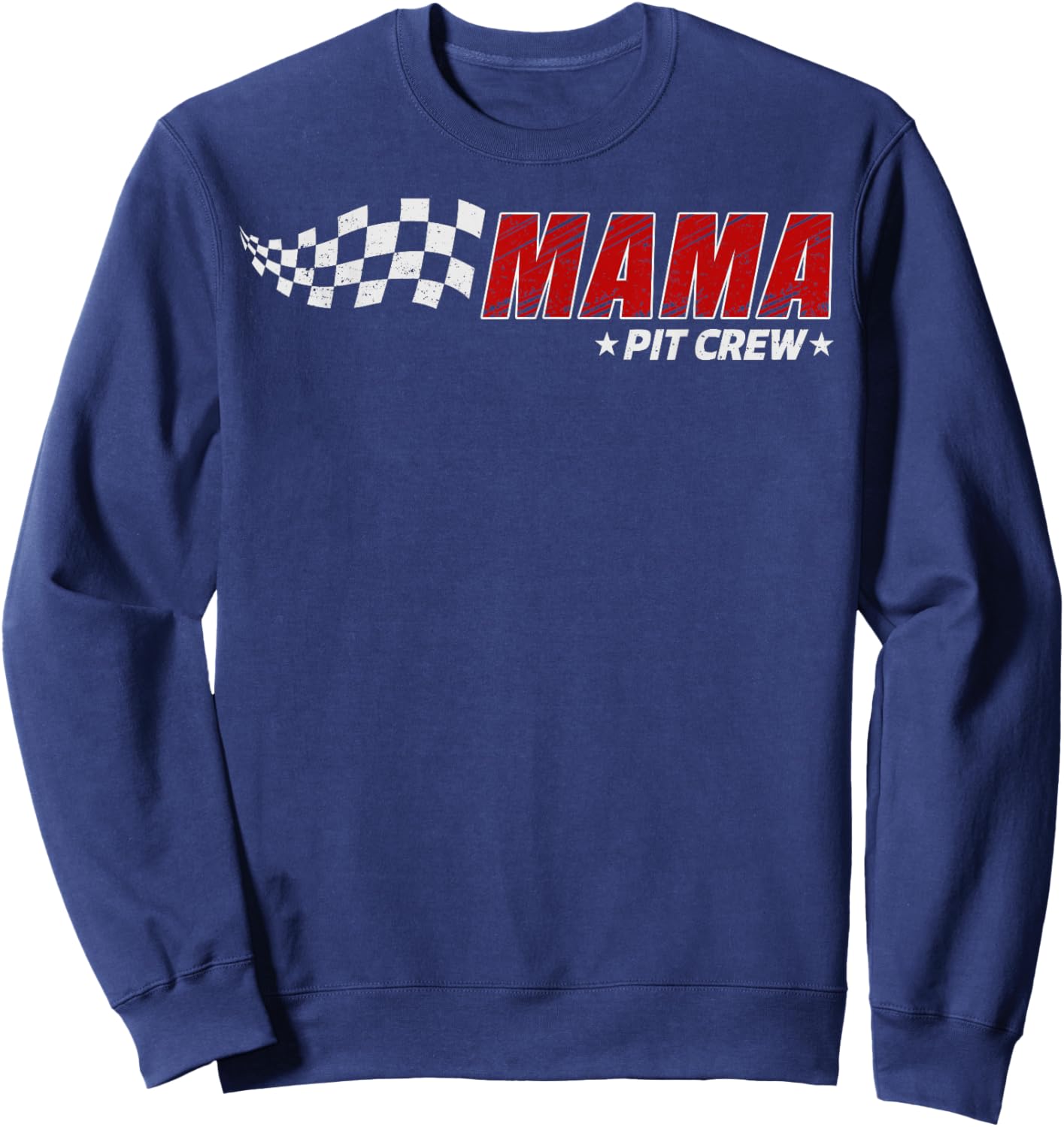 Mama Pit Crew Race Car Birthday Family Matching Pit Crew Sweatshirt - Sweatshirt | Navy