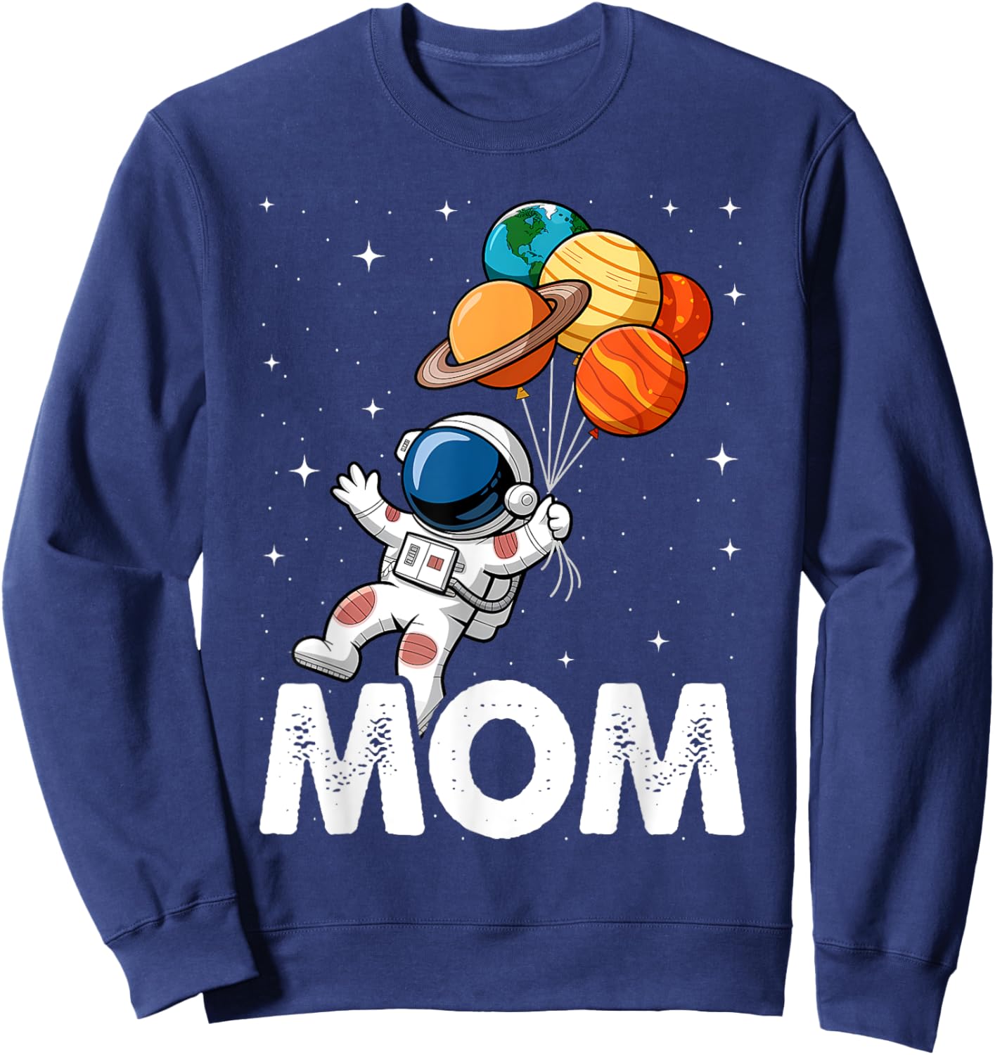 Mom Space Theme Sweatshirt - Sweatshirt | Navy