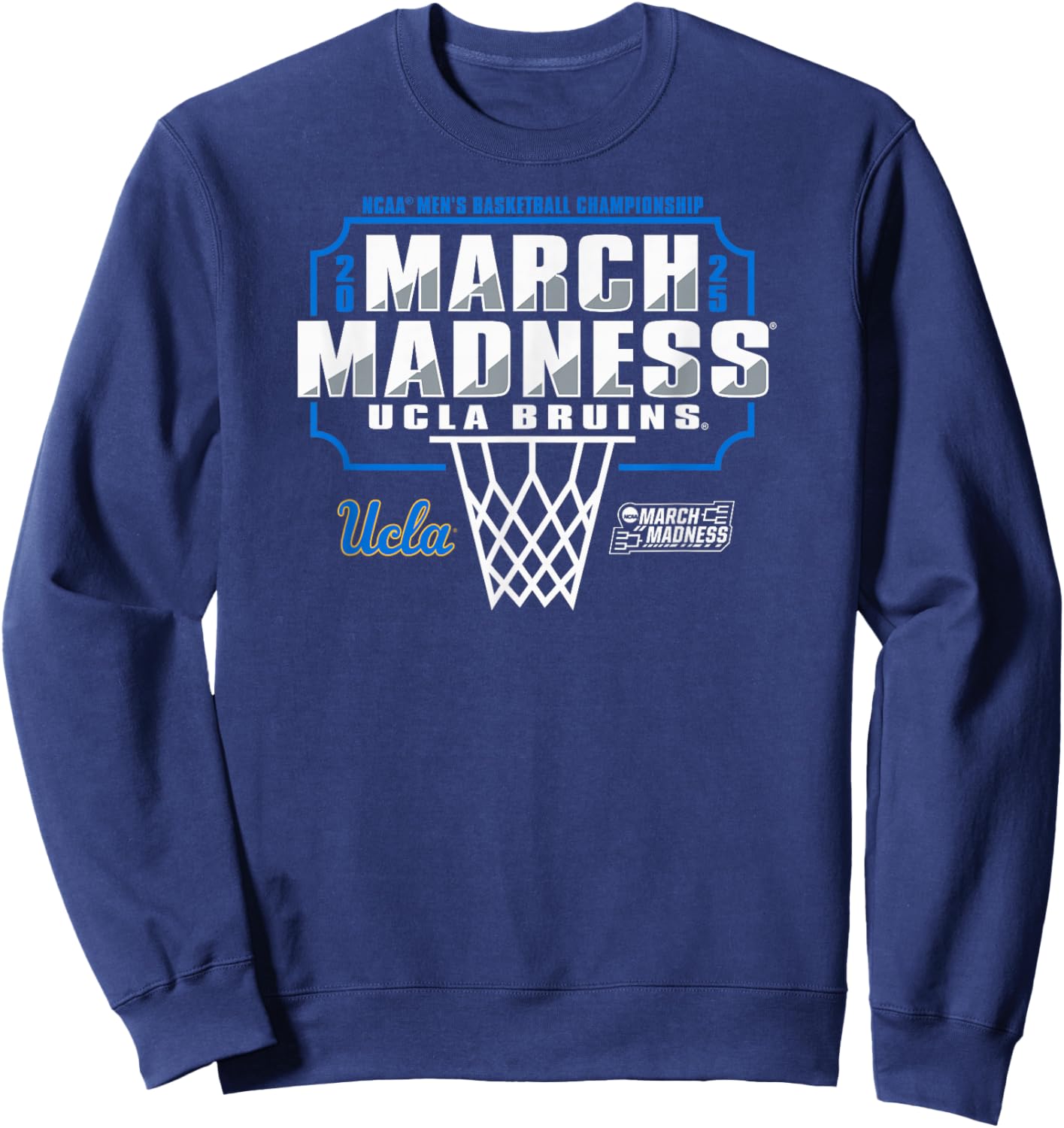 UCLA Bruins March Madness 2025 Basketball Black Sweatshirt - Sweatshirt | Navy