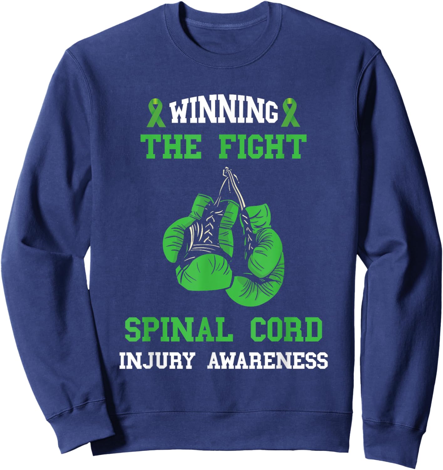 Spinal Cord Injury Warrior Winning Fight Spinal Cord Injury Sweatshirt - Sweatshirt | Navy
