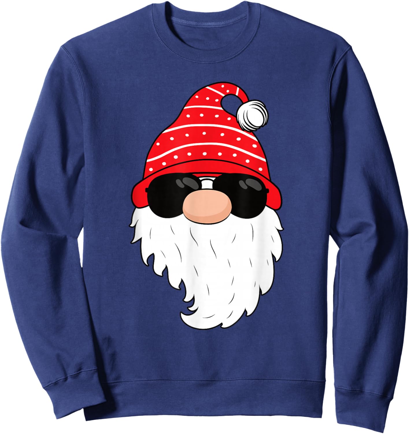 Cool Santa Claus Sunglasses Xmas Funny Christmas Men Boys Sweatshirt - Sweatshirt | Navy