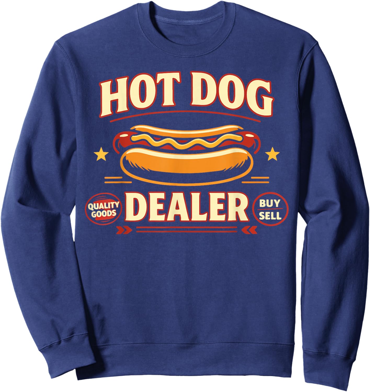 Hot Dog Adult Hot Dog Dealer Sweatshirt - Sweatshirt | Navy