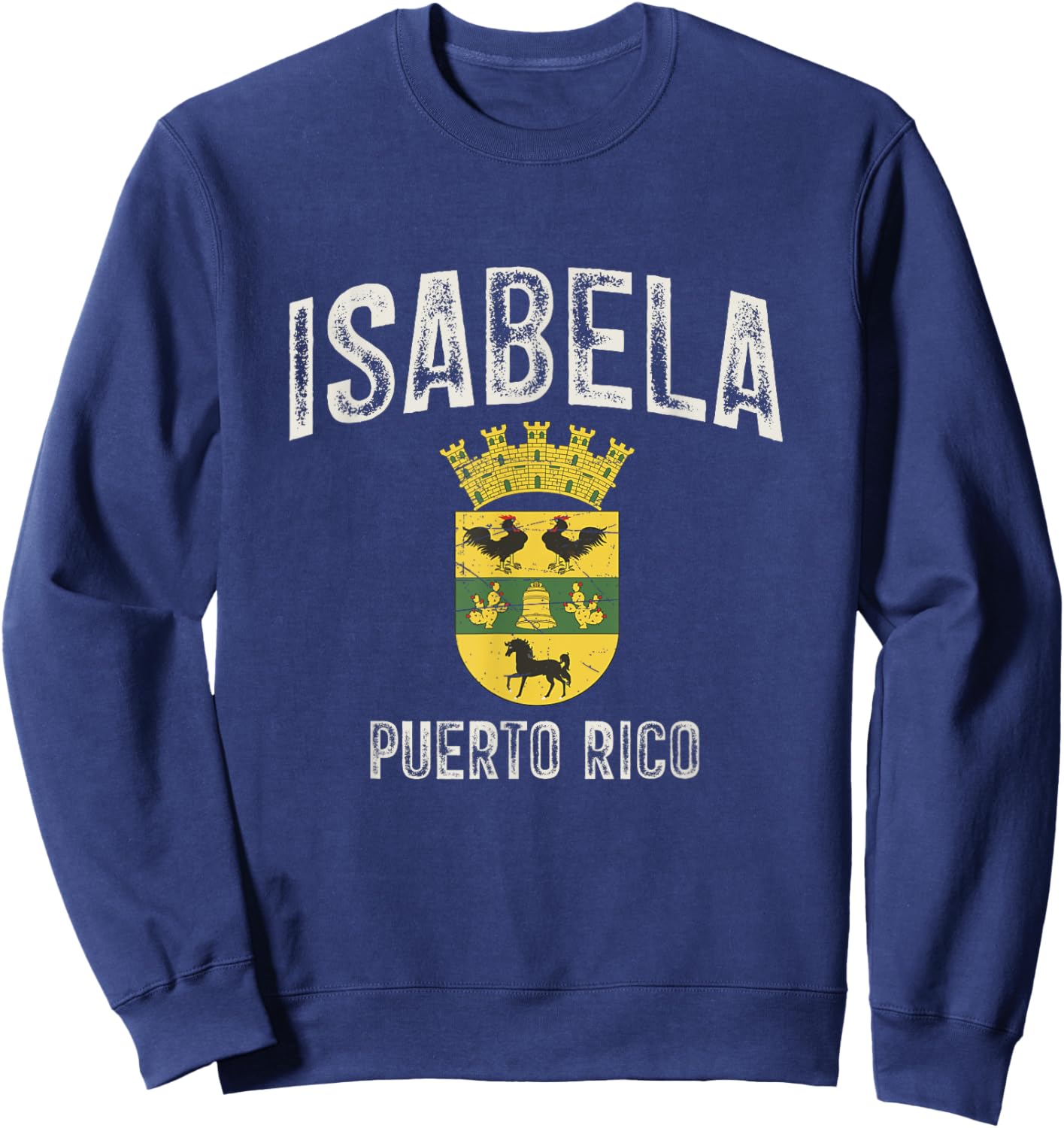 Isabela City in Puerto Rico, Isabela Armorial Sweatshirt - Sweatshirt | Navy