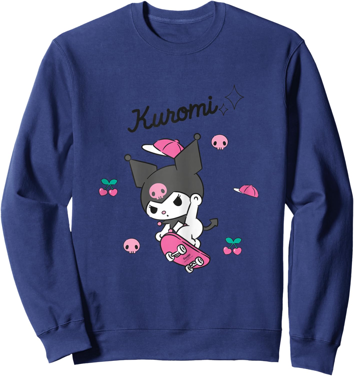 Hello Kitty Kuromi Skateboard Sweatshirt - Sweatshirt | Navy