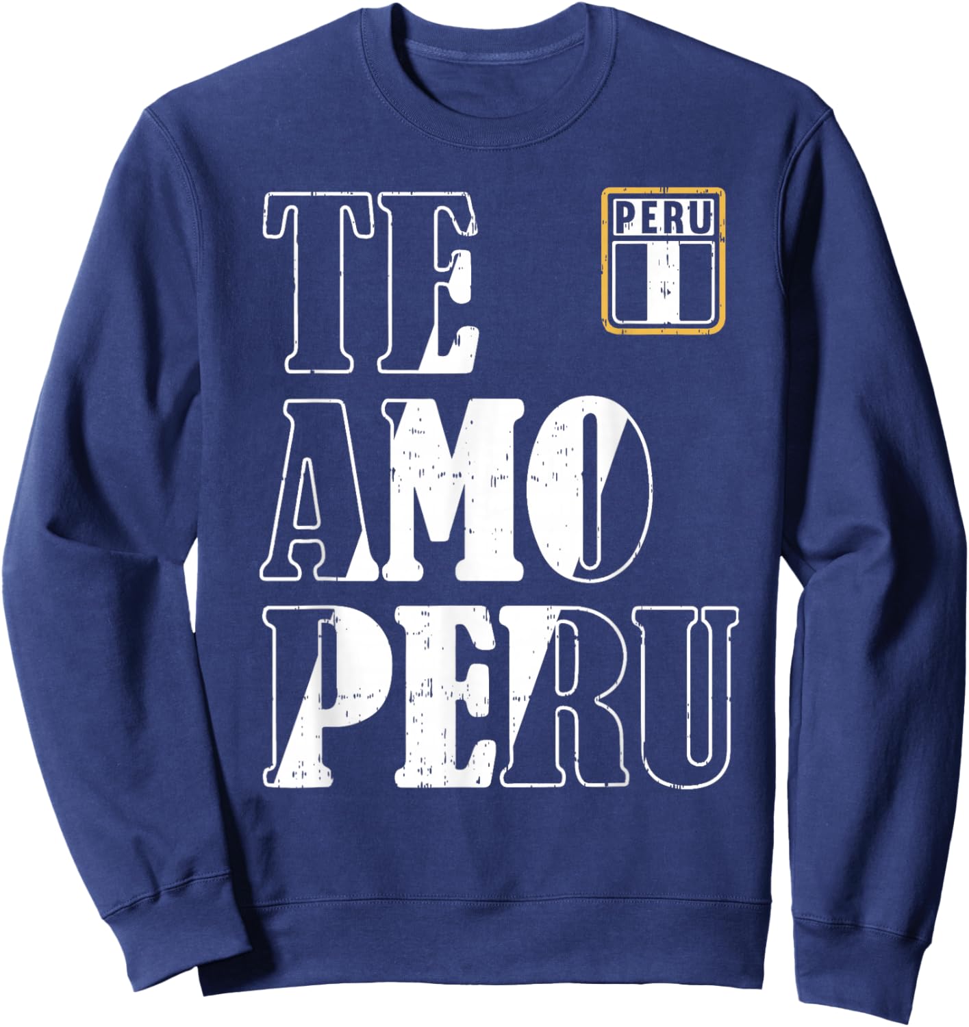 Peru Te Amo Peru I Love Peru Men Women & Kids Red Sweatshirt - Sweatshirt | Navy