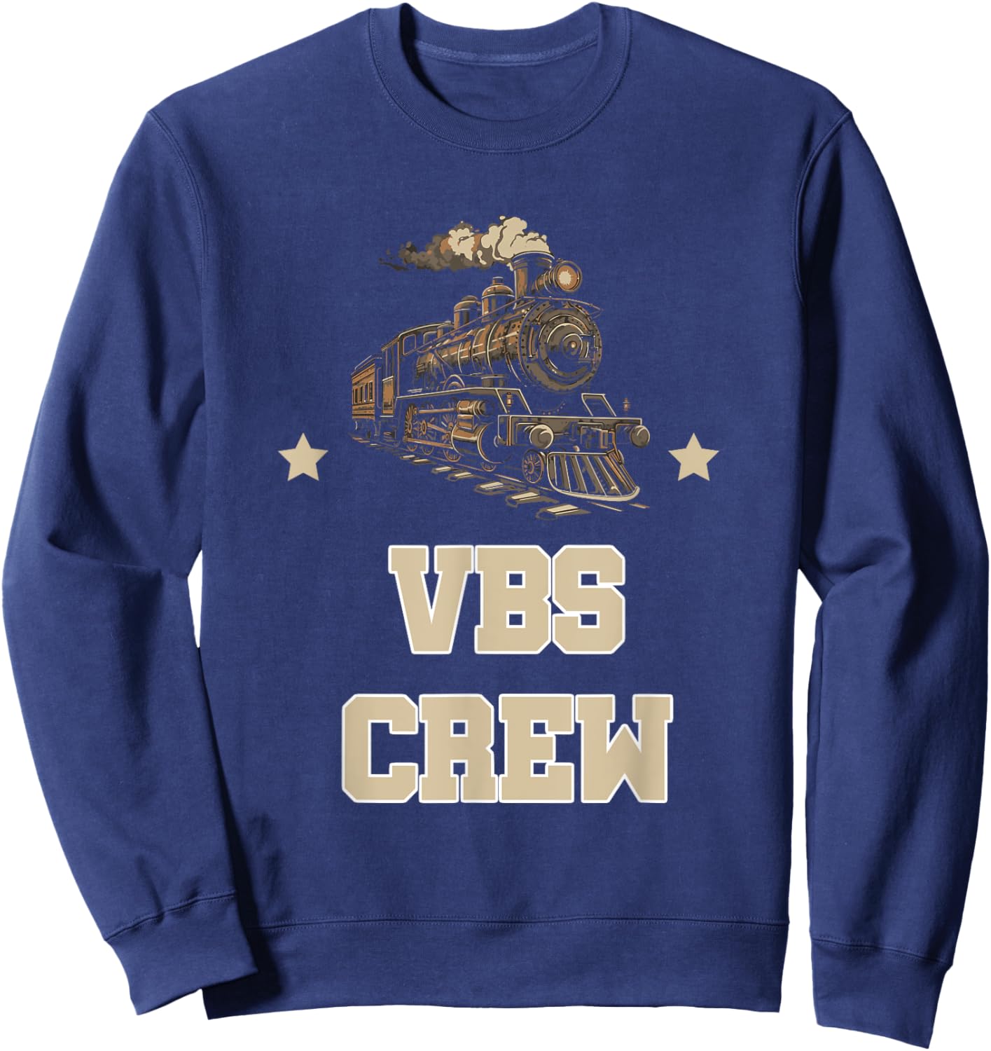 I Love VBS 2025 Vacation Bible School Railroad VBS Team Sweatshirt - Sweatshirt | Navy