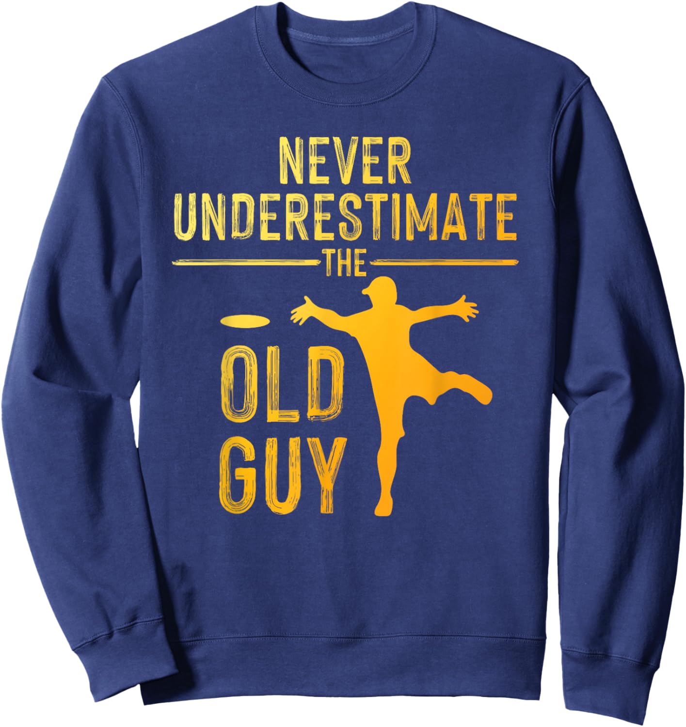 Disc Golf Art Grandpa Disc Golfer Disc Golf Player Sweatshirt - Sweatshirt | Navy