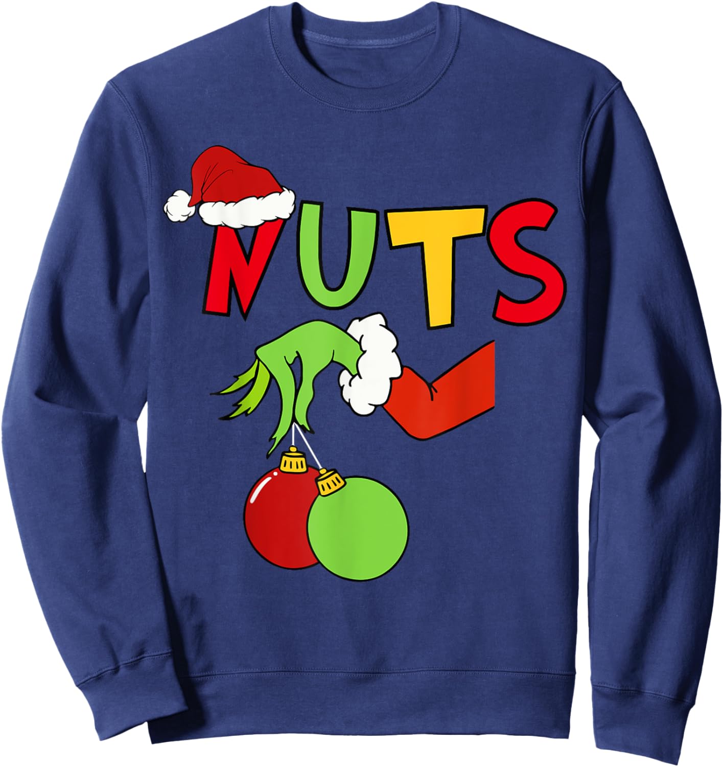 Chest Nuts Merry Christmas Shirt Xmas Matching Couples Men Sweatshirt - Sweatshirt | Navy