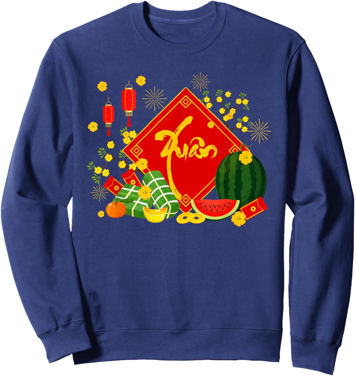 Happy Vietnamese Lunar New Year Xuan Spring Tet Holiday Sweatshirt - Sweatshirt | Navy