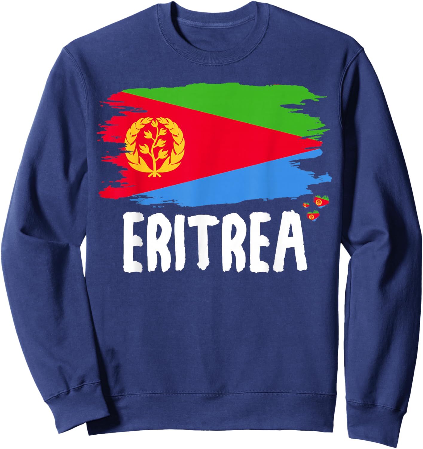 Eritrean Flag Outfit Idea & Eritrea Heritage Theme Sweatshirt - Sweatshirt | Navy