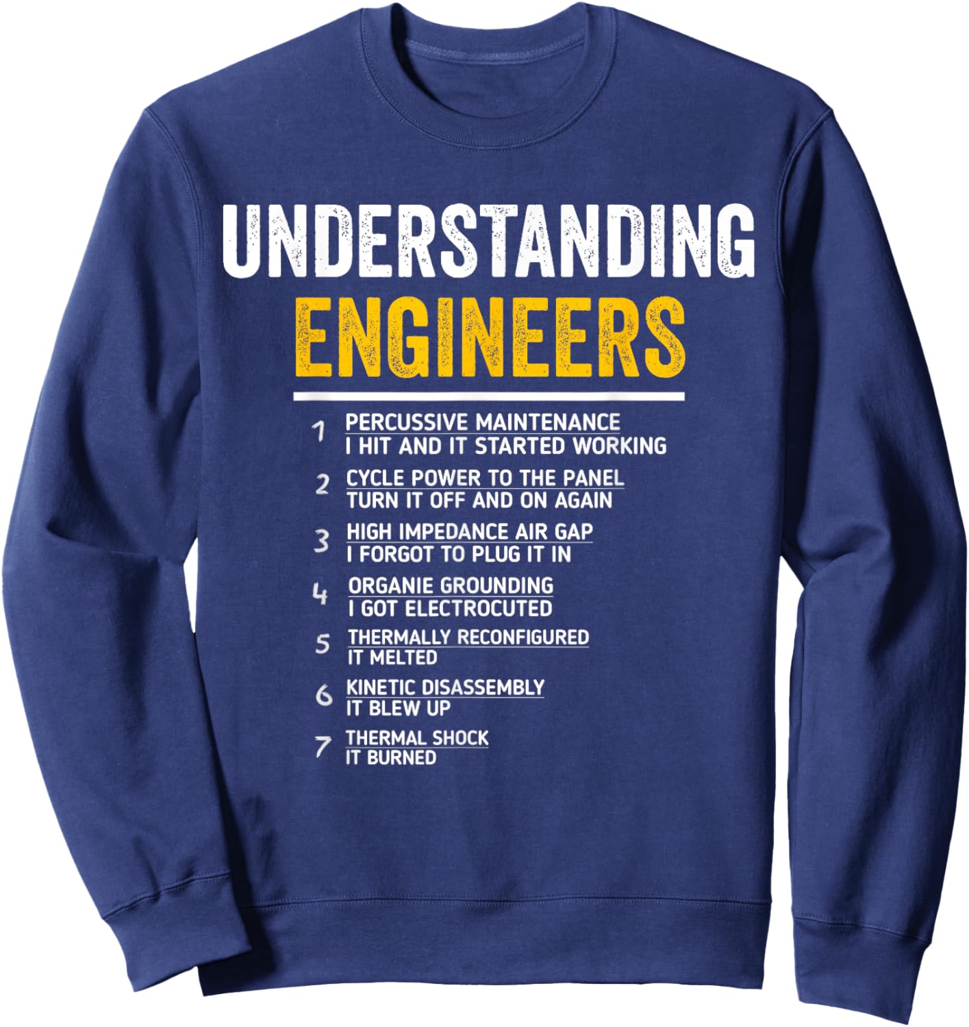 Understanding Engineers Funny Mechanical Engineering Sweatshirt - Sweatshirt | Navy