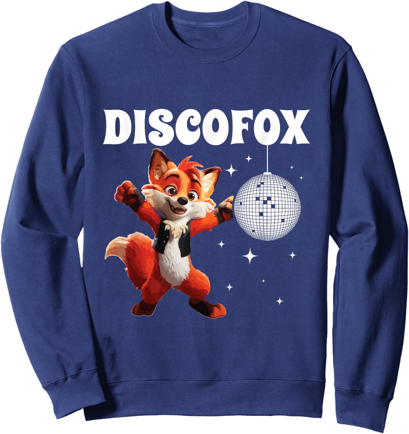 Discofox Fox Disco Word Game Dance Dance Celebration , black, S Sweatshirt - Sweatshirt | Navy