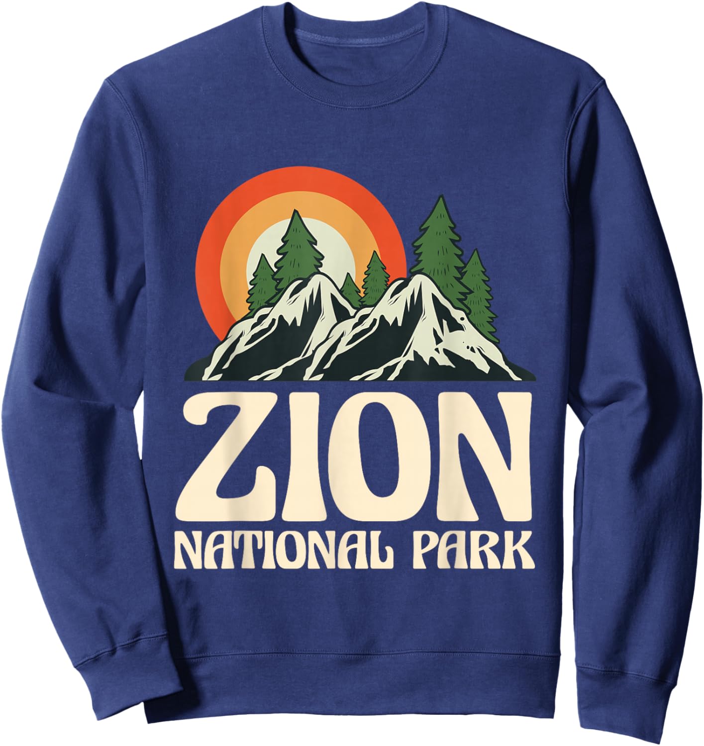 Zion National Park Souvenir Outdoors Hiking Sweatshirt - Sweatshirt | Navy