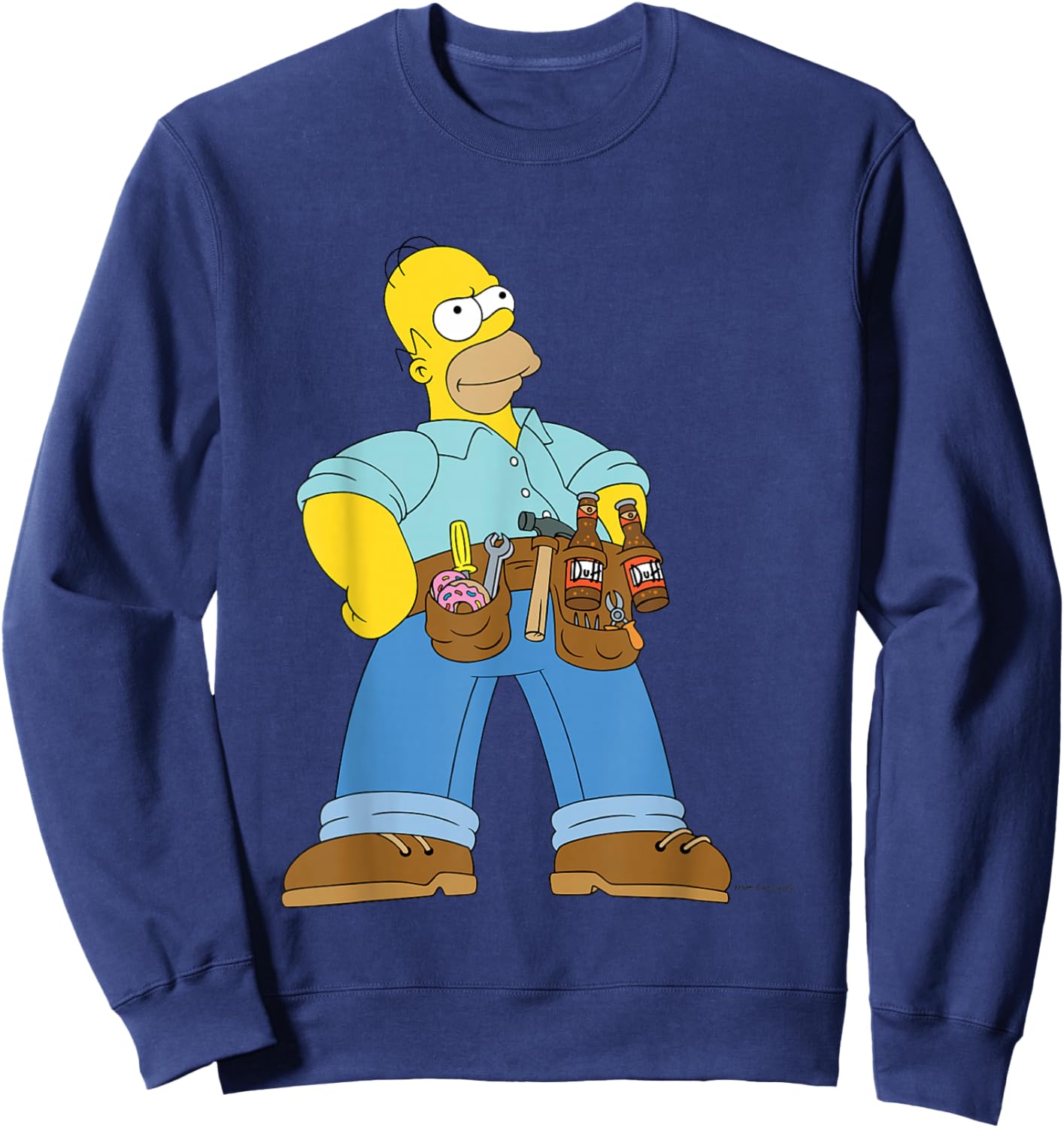 The Simpsons Duff & Donuts Handyman Homer Sweatshirt - Sweatshirt | Navy