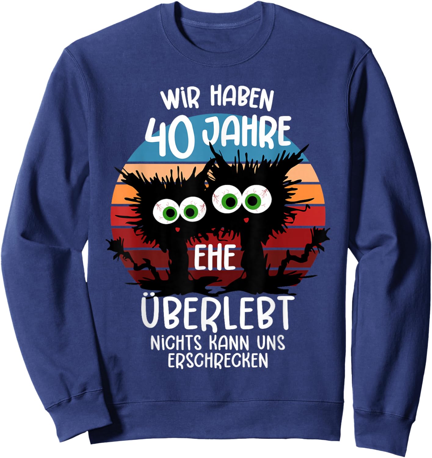 40 Years Married Ruby Wedding Anniversary 40th Anniversary Sweatshirt - Sweatshirt | Navy