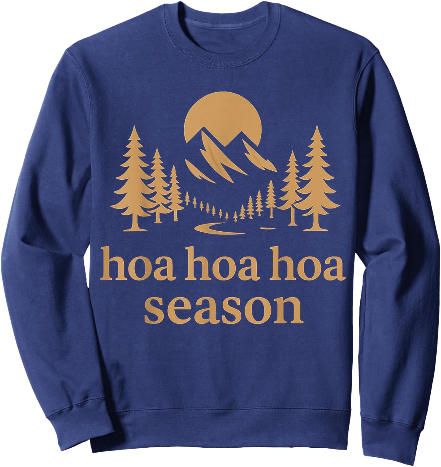 HOA HOA HOA Season Autumn Fall Mist Trendy Graphic Sweatshirt - Sweatshirt | Navy