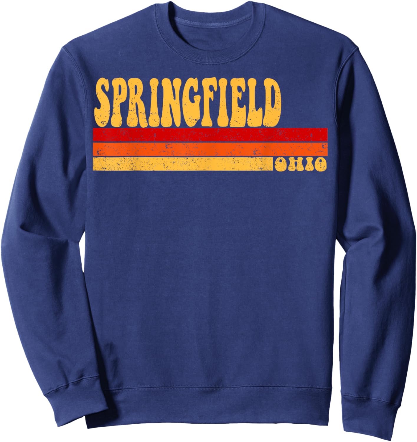 SPRINGFIELD Ohio City Vintage Roots Retro Design 70s 80s Sweatshirt - Sweatshirt | Navy