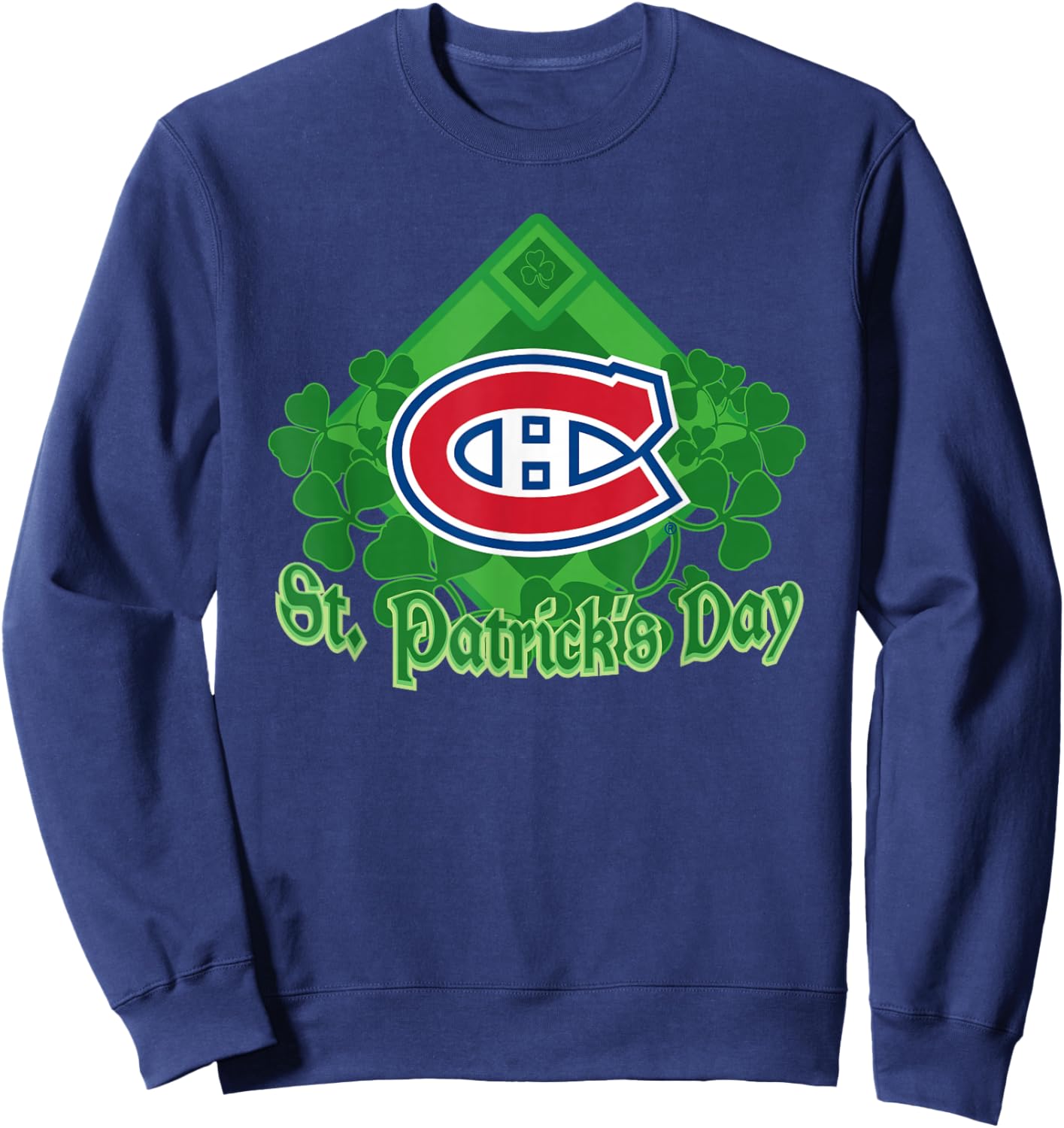 Montreal Canadiens St. Patrick's Day Black NHL Licensed Sweatshirt - Sweatshirt | Navy