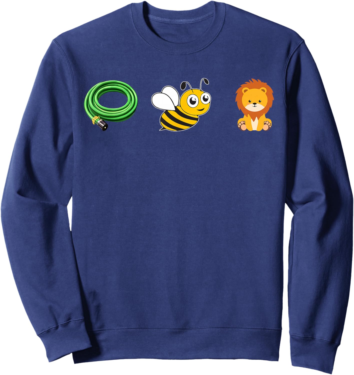 Hose Bee Lion Funny Ho's Be Lying Graphic Animal Saying Sweatshirt - Sweatshirt | Navy