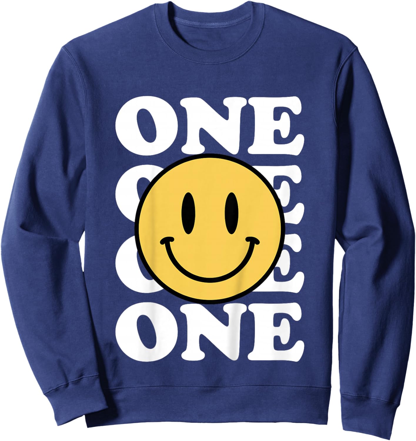 One Happy Dude 1st Birthday Theme Family Matching Sweatshirt - Sweatshirt | Navy