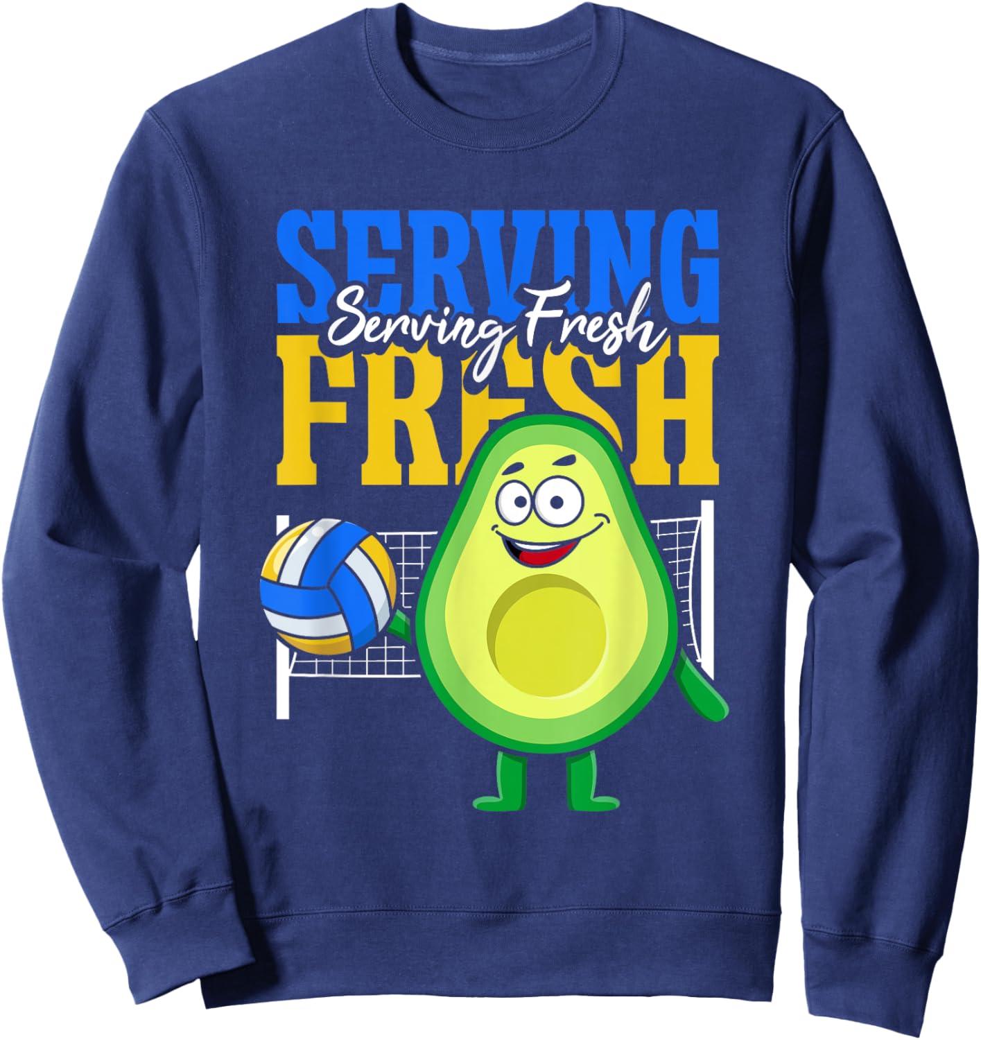 Avocado Volleyball Serving Fresh Sweatshirt - Sweatshirt | Navy