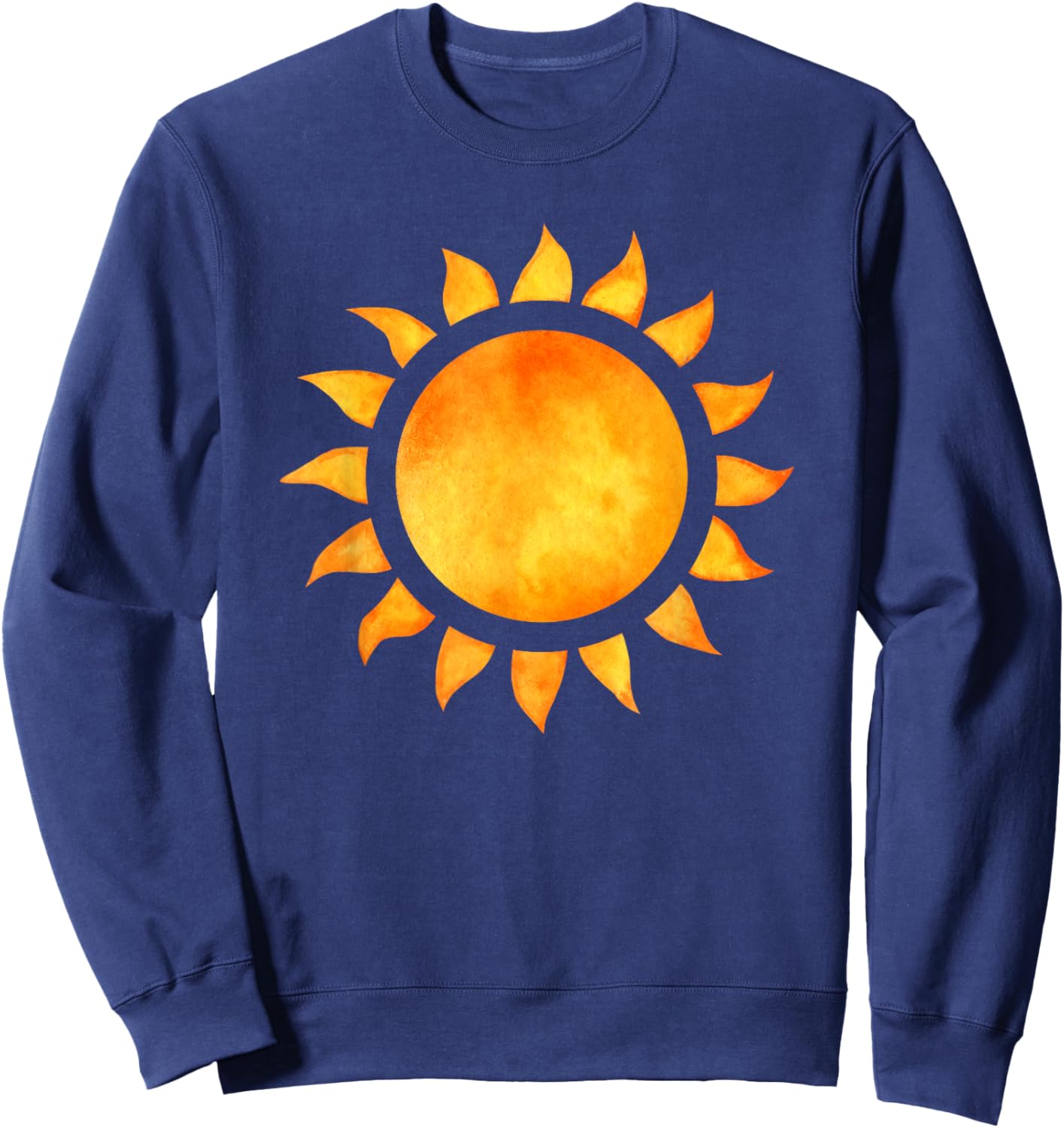 The Sun Painted with Sun Rays Sunshine Sweatshirt - Sweatshirt | Navy