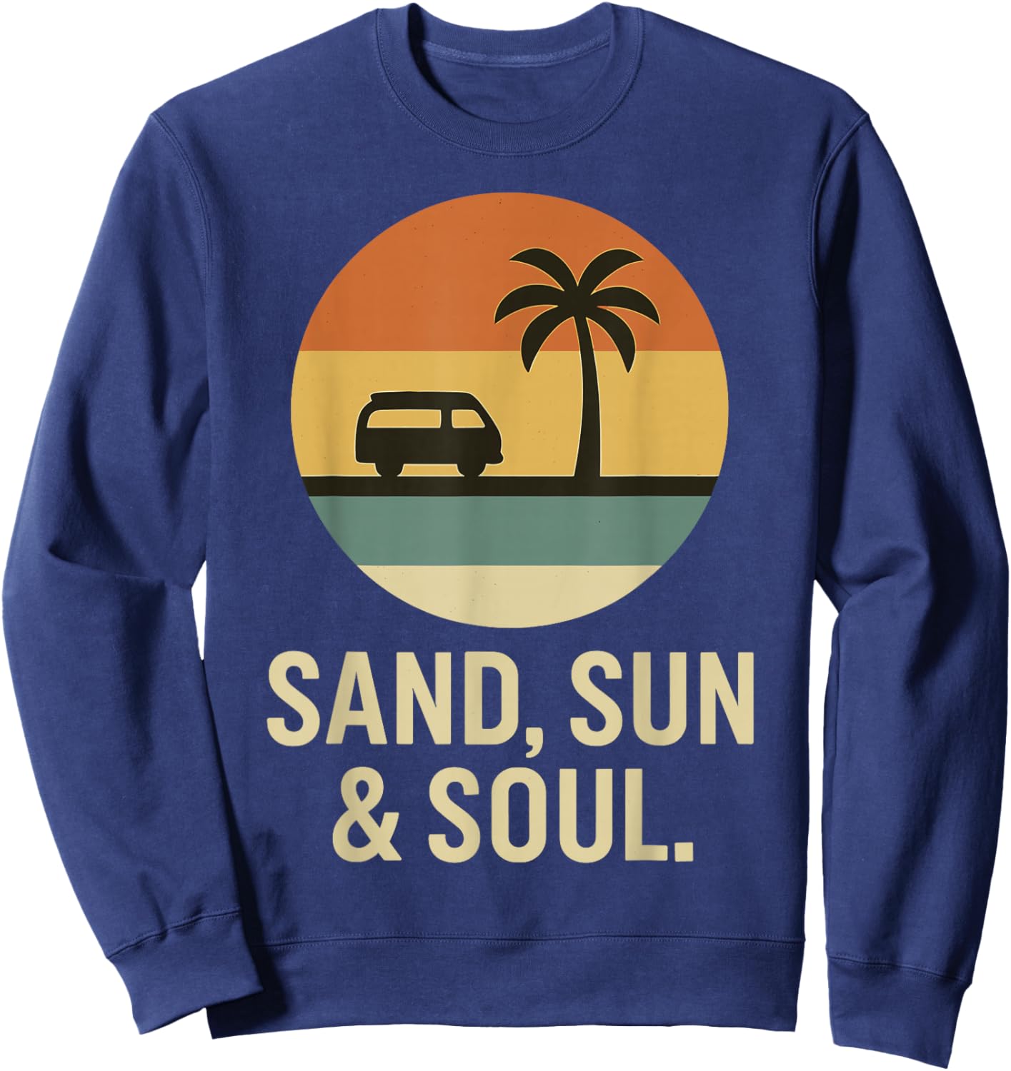 Sand Sun & Soul Sunset Palm Tree Sweatshirt - Sweatshirt | Navy