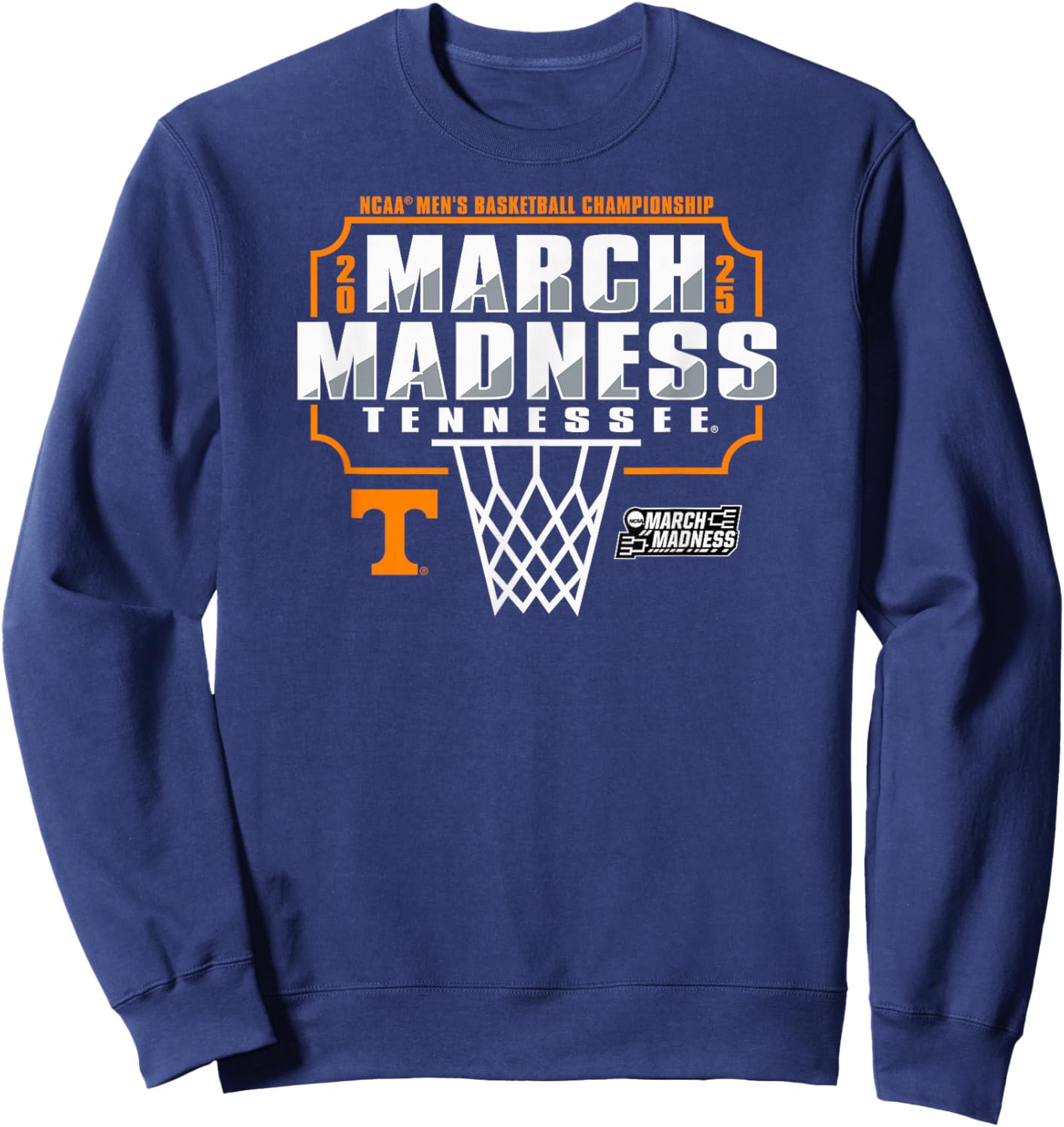 Tennessee Volunteers March Madness 2025 Men's Basketball Sweatshirt - Sweatshirt | Navy