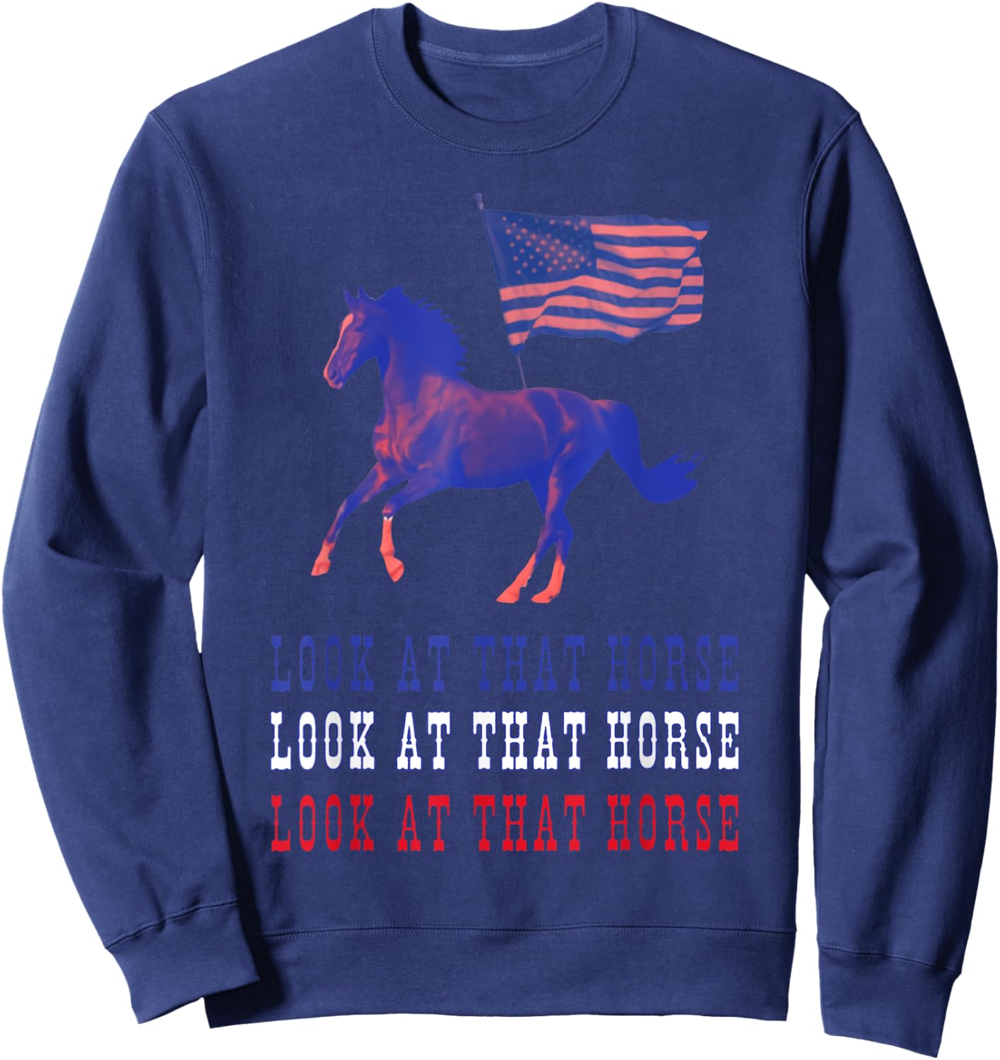 Look At That Horse Sweatshirt - Sweatshirt | Navy