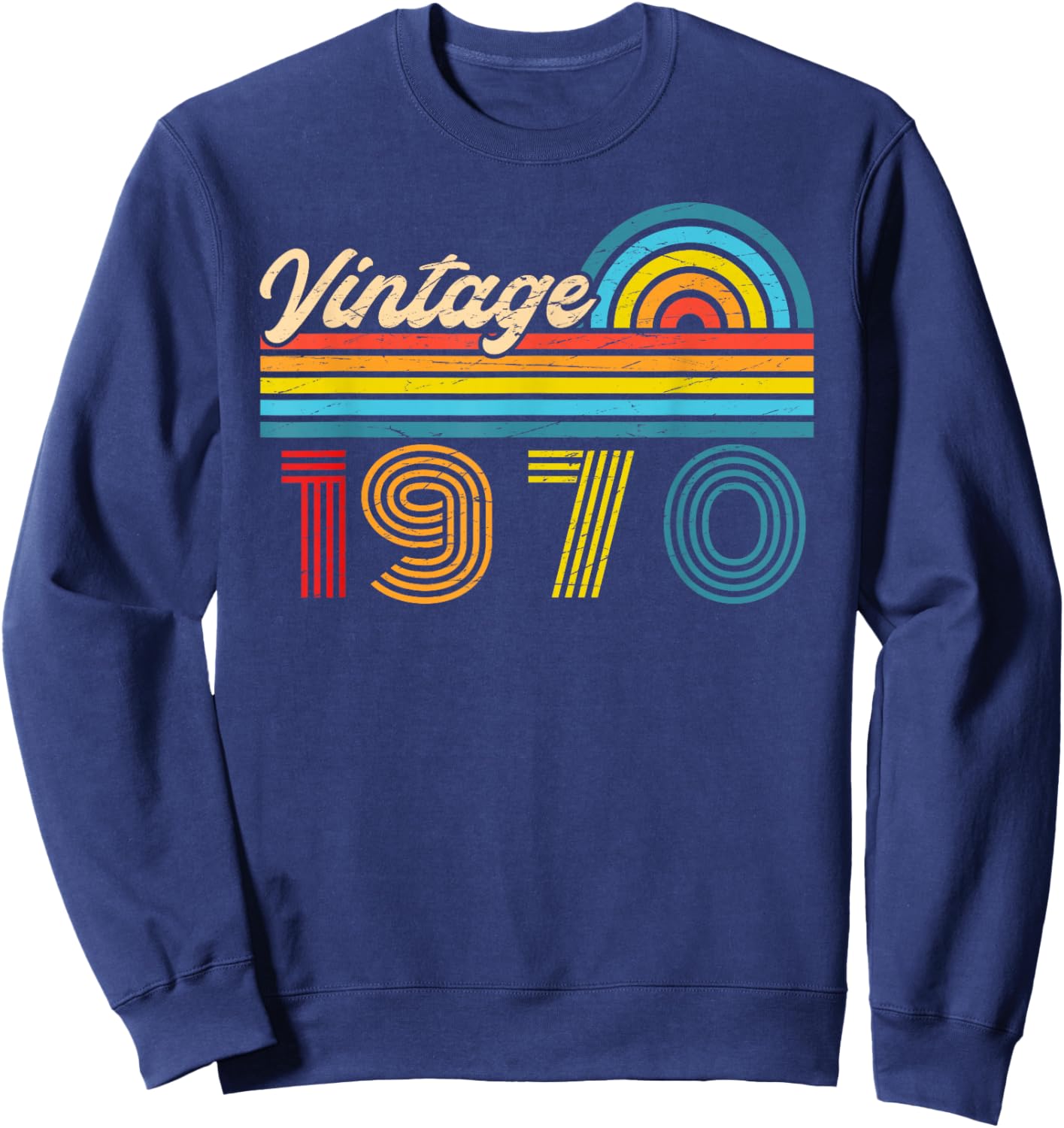 Original 1970 Vintage Anniversaire 56 Ans pour Hommes Femmes Sweatshirt - Sweatshirt | Navy
