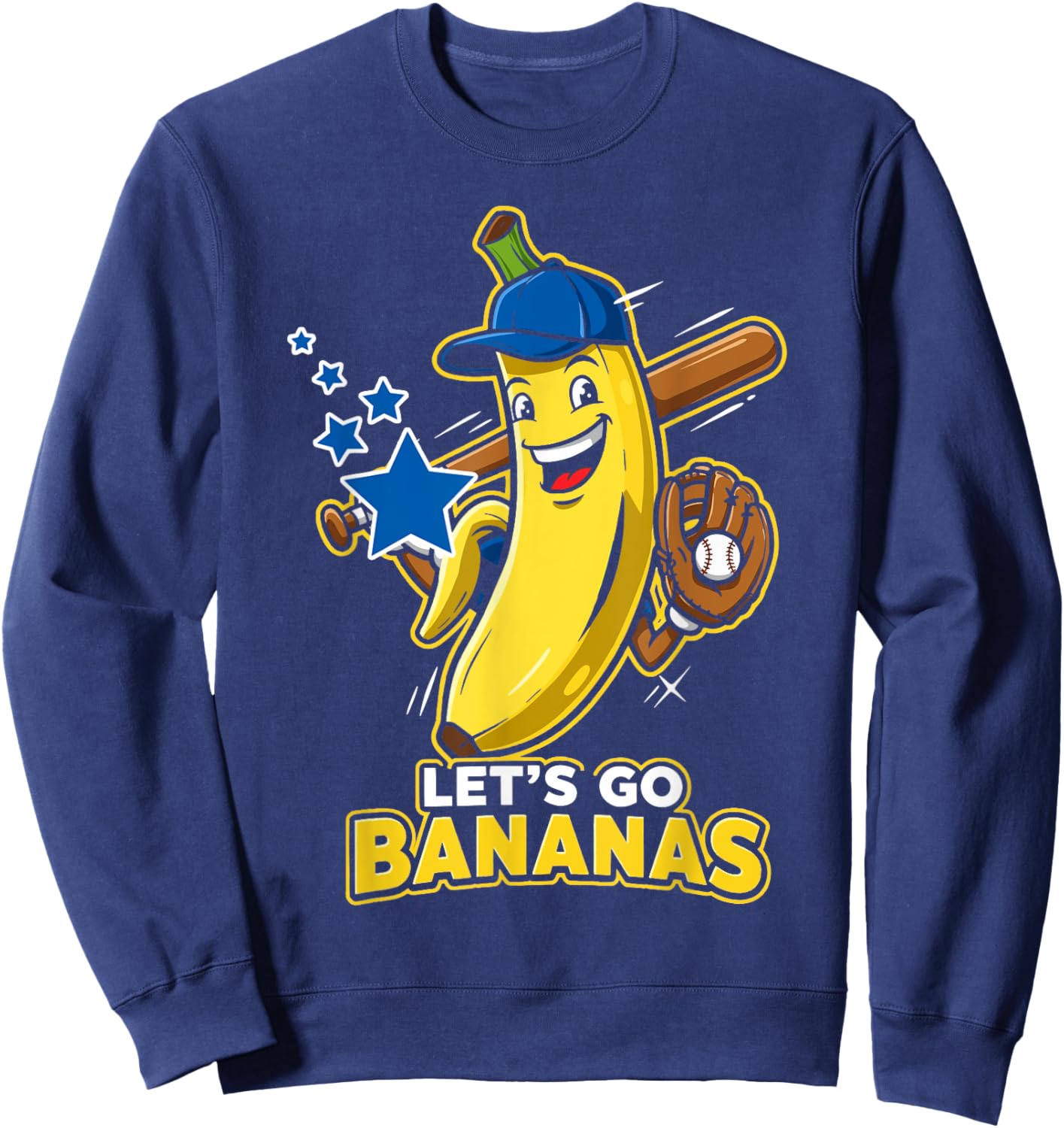 Funny Banana Shirts Gift Fruit Lovers Boys Lets Go Bananas Sweatshirt - Sweatshirt | Navy