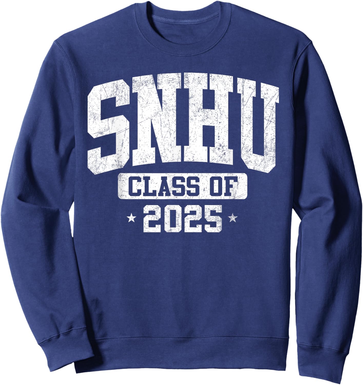 SNHU SNH University Class of 2025 Graduate Arch Vintage Sweatshirt - Sweatshirt | Navy