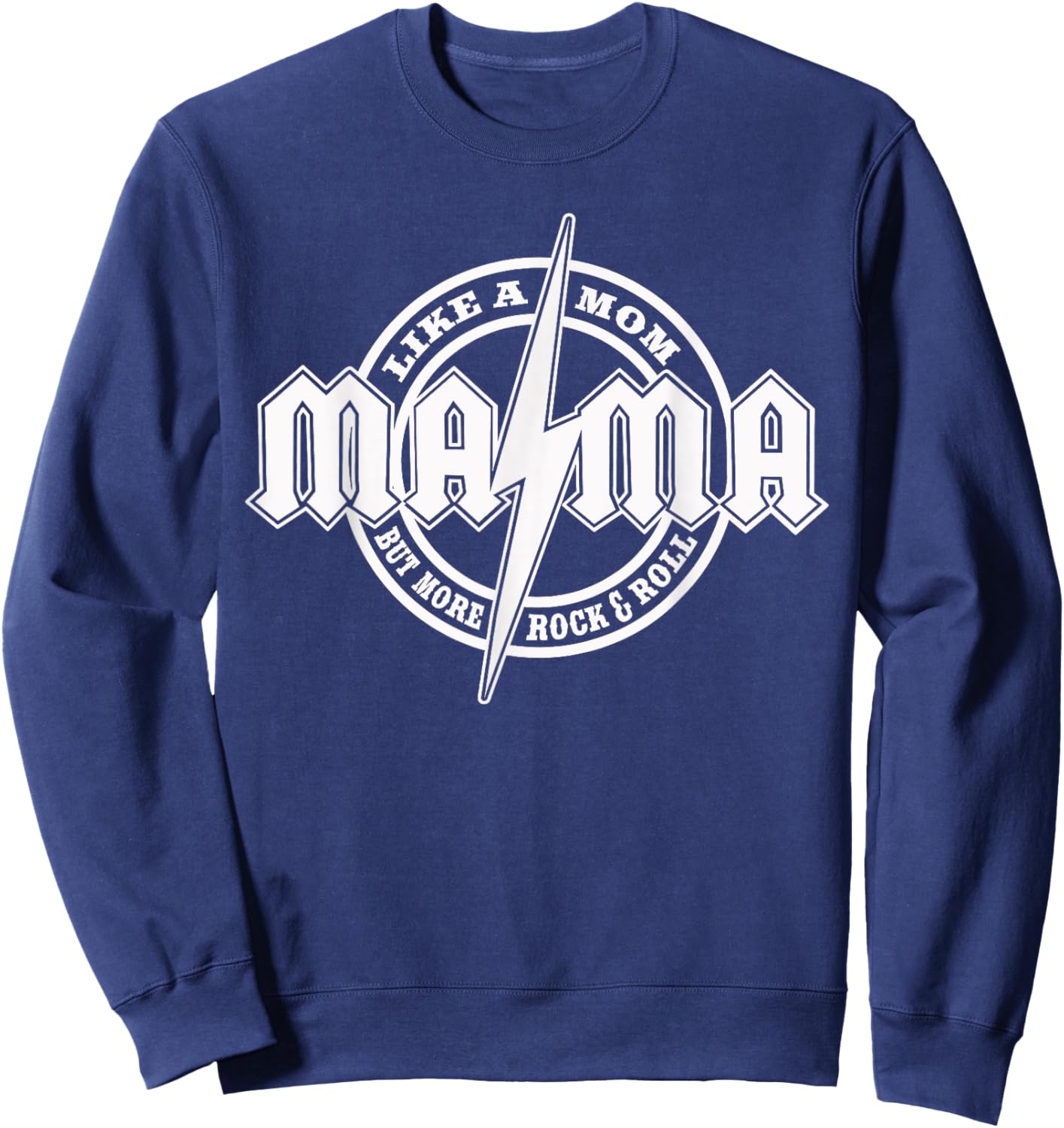 Hard Rock Mama - Mama Lightning Bolt Sweatshirt - Sweatshirt | Navy