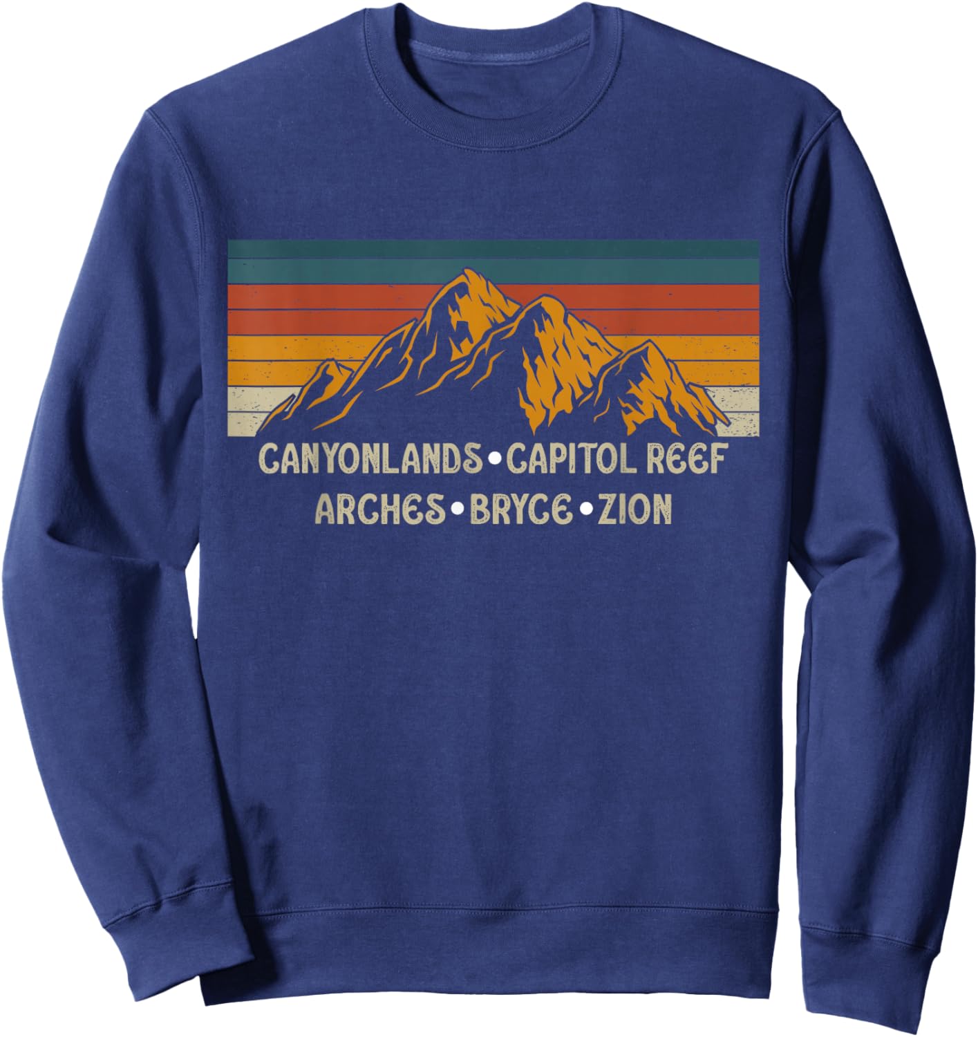 Vintage Utah Souvenir Big 5 Utah Mighty Five National Park Sweatshirt - Sweatshirt | Navy