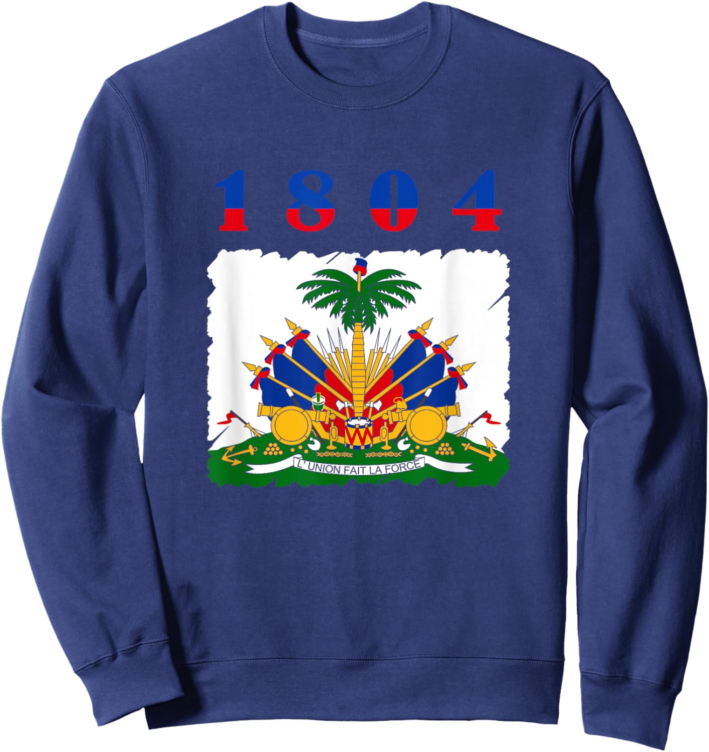 Haiti Flag Symbol Pride Roots Haitian 1804 Sweatshirt - Sweatshirt | Navy