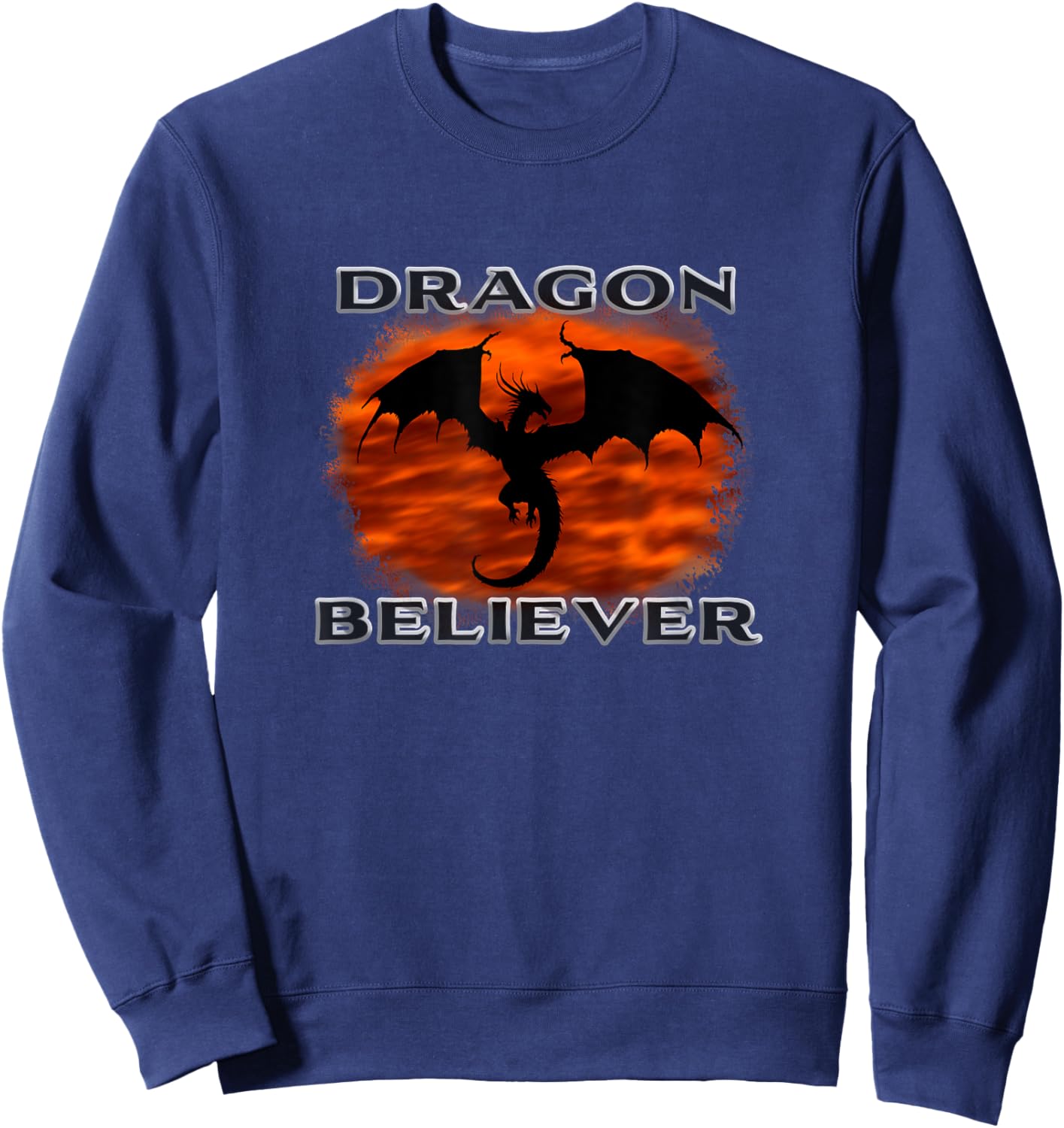 Dragon Believer Rogan Meme Trolling the View with Funny Sweatshirt - Sweatshirt | Navy