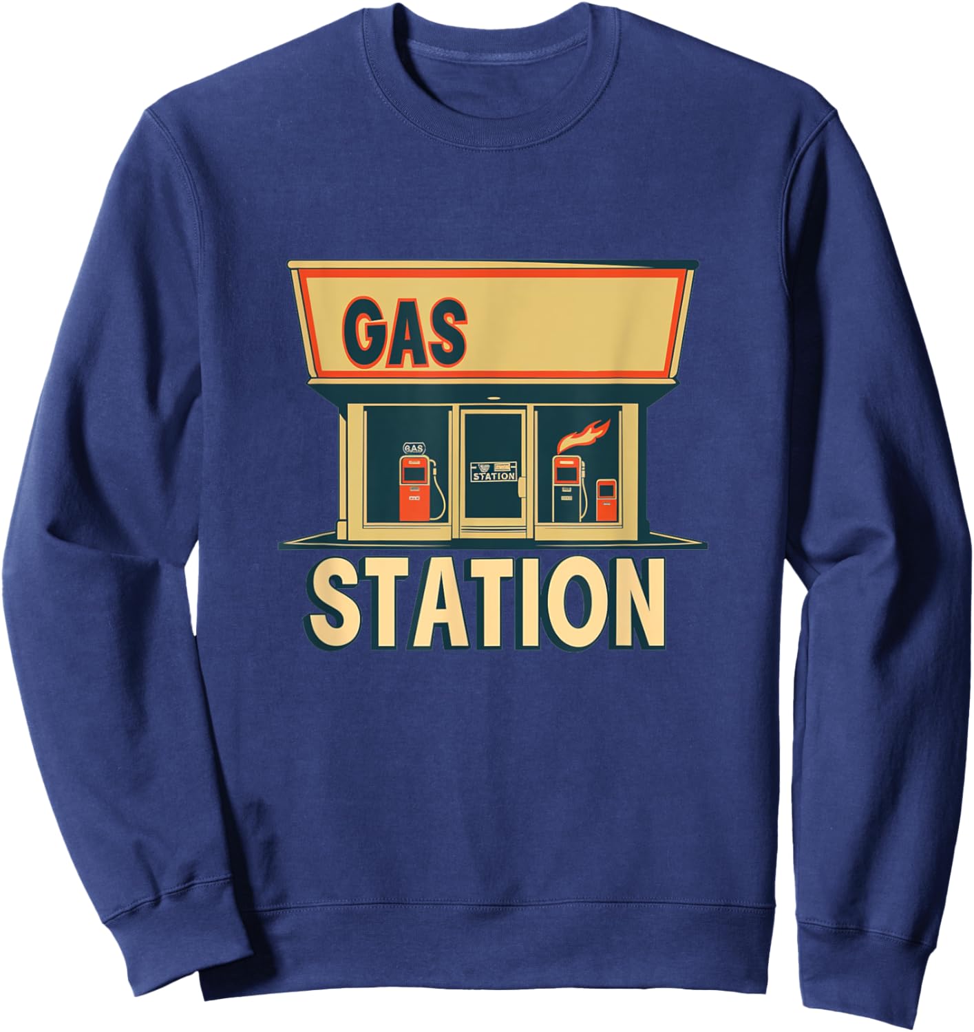 Cool Gas Station Outfit for Petrol Station and Gasoline Fans Sweatshirt - Sweatshirt | Navy