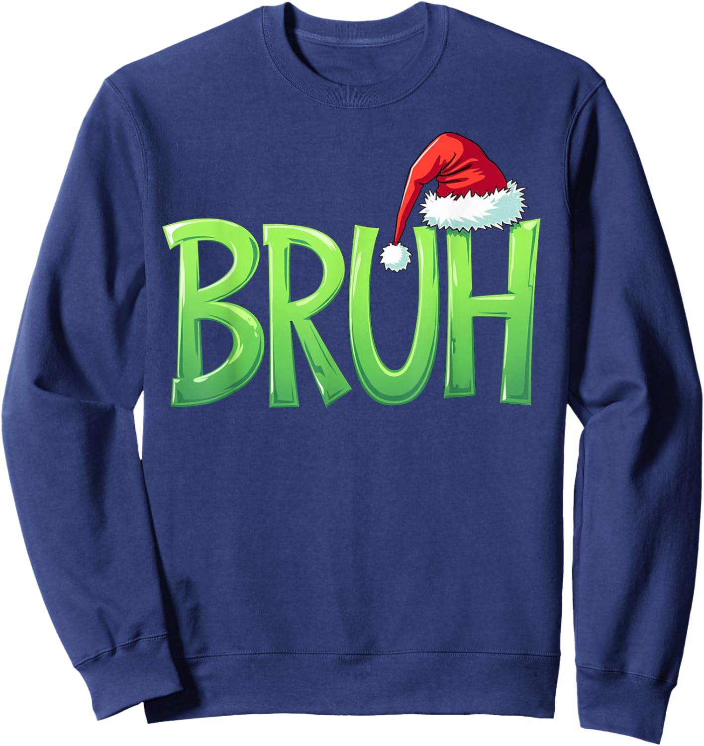 Bruh Christmas Kids Teens Boys Funny Christmas humor Meme Sweatshirt - Sweatshirt | Navy
