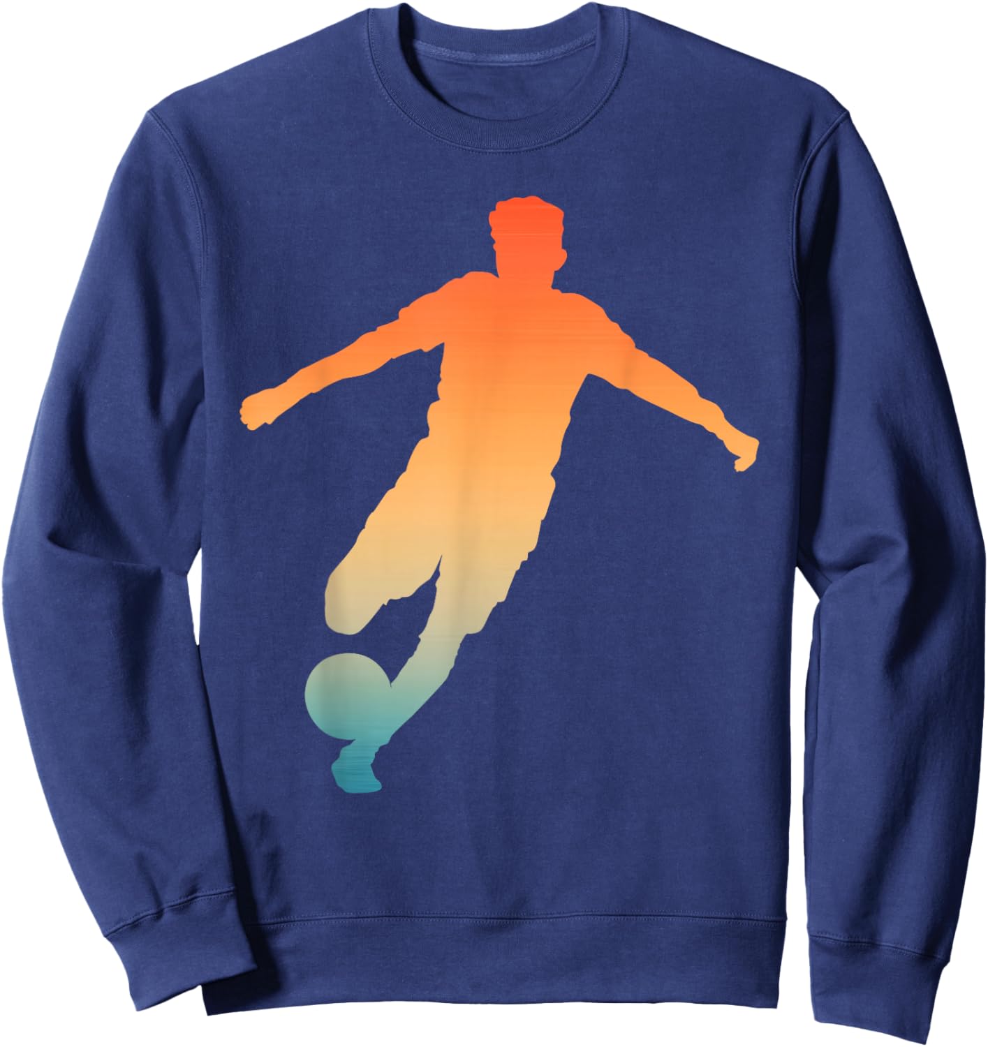 Silhouette Soccer Player Goalkeeper Lover Soccer Boy Sweatshirt - Sweatshirt | Navy