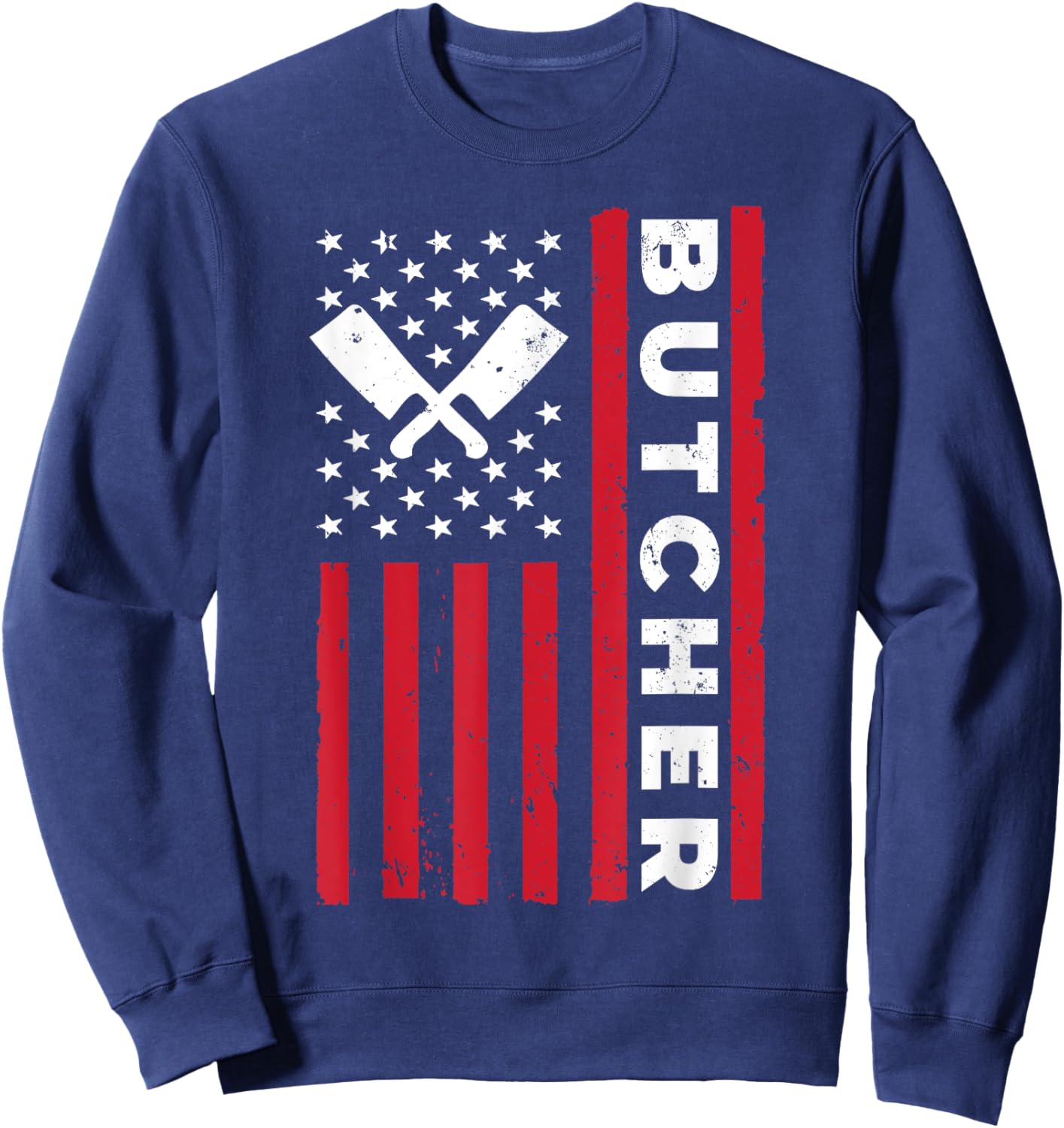 Cool Butcher Art Women Butchery Meat Cutting Butcher Sweatshirt - Sweatshirt | Navy
